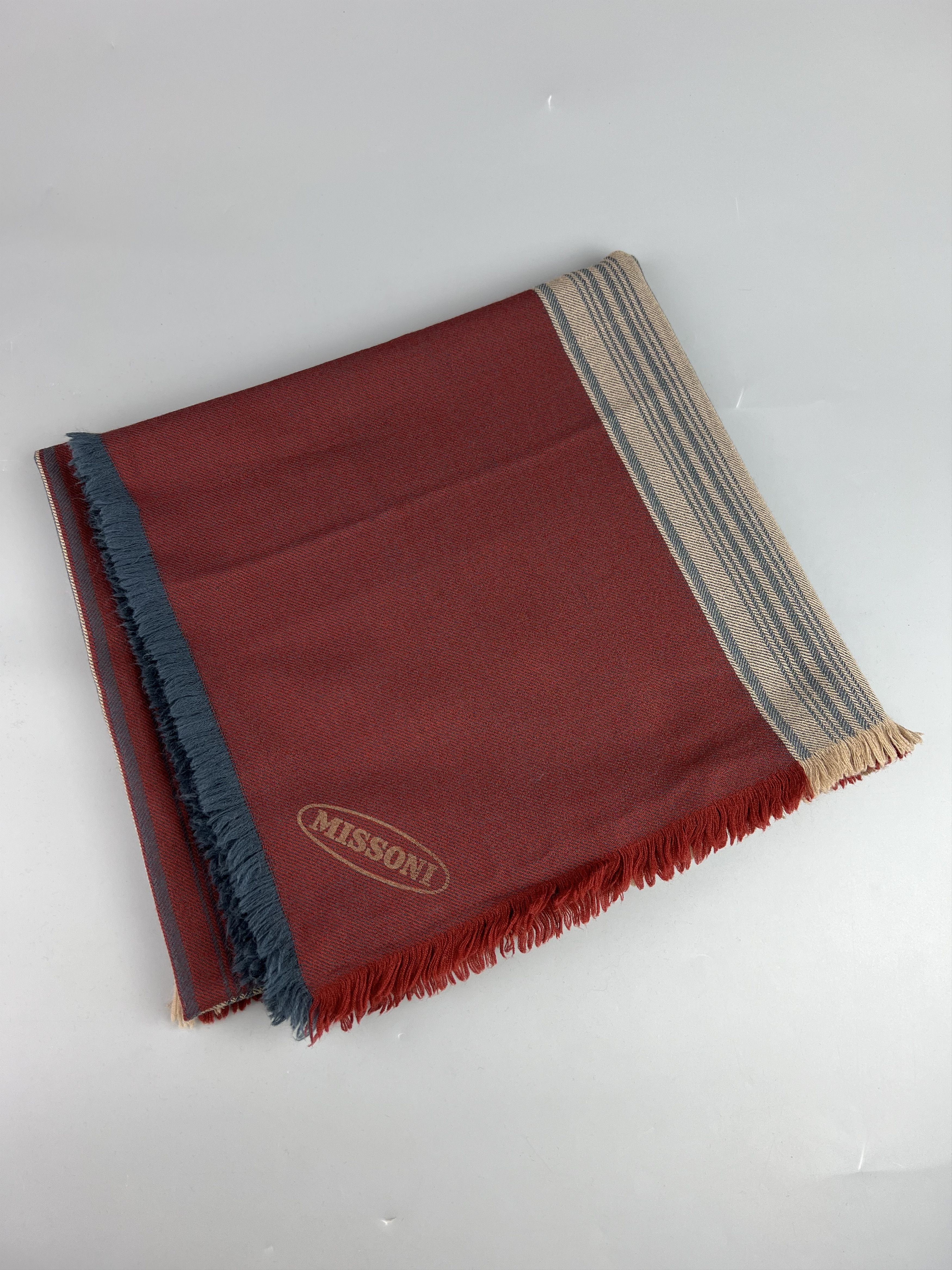 Missoni × Vintage Missoni Vintage Striped Wool Tablecloth Scarf 150x136cm Size ONE SIZE - 1 Thumbnail