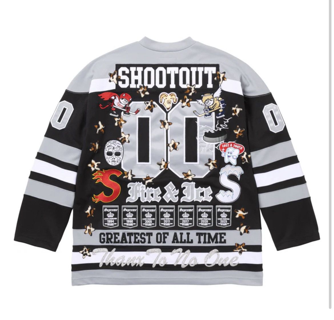 Supreme fire and ice hockey jersey black
