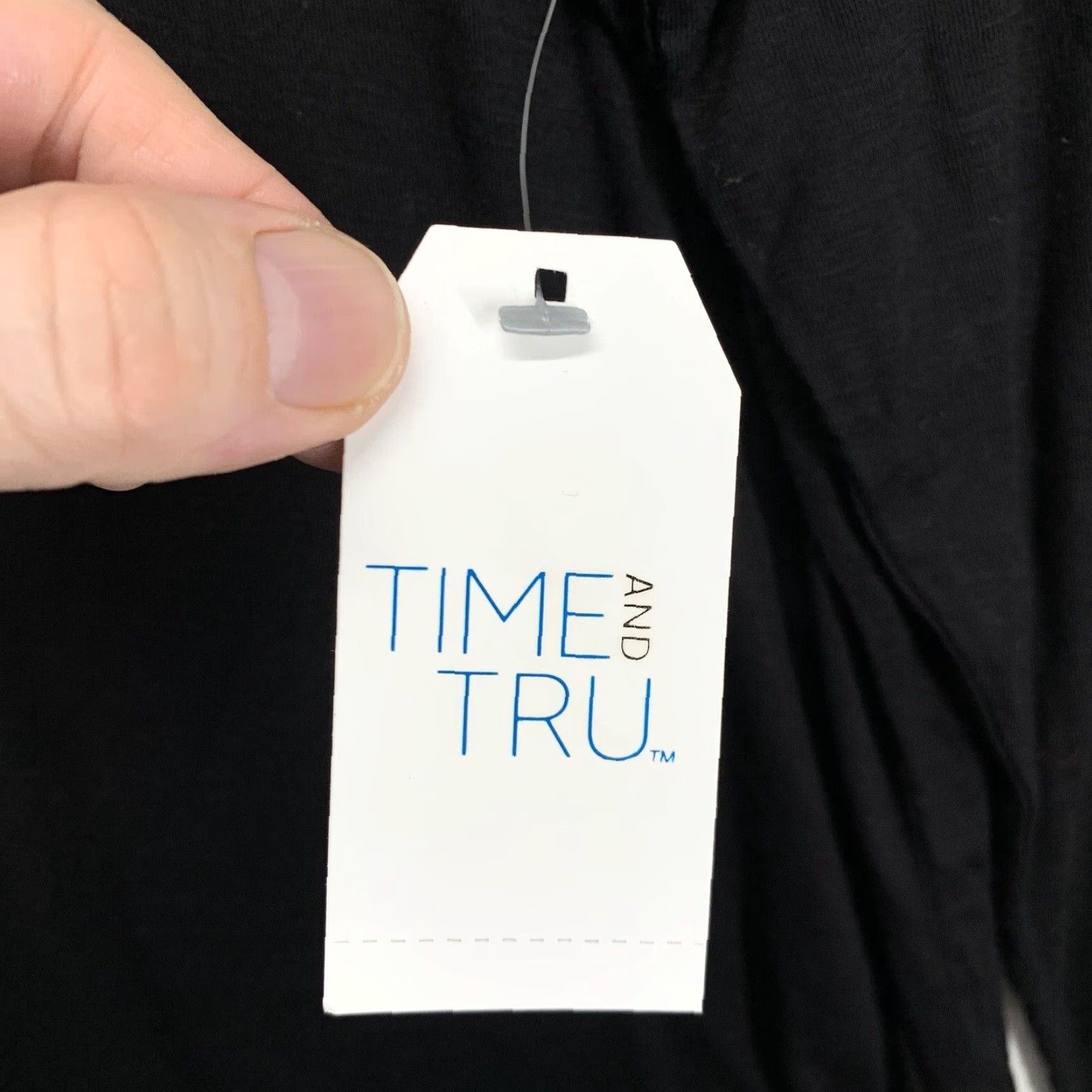 Vintage VINTAGE Time and Tru Women's Tunic Shirt Large Black Long Sleeve Classic Fitted Soft Size L / US 10 / IT 46 - 6 Thumbnail