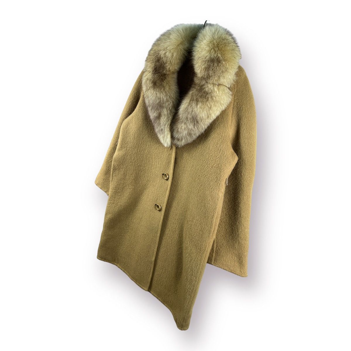 Other Italian fur collar wool long coat - 44 Size M / US 6-8 / IT 42-44 - 2 Thumbnail