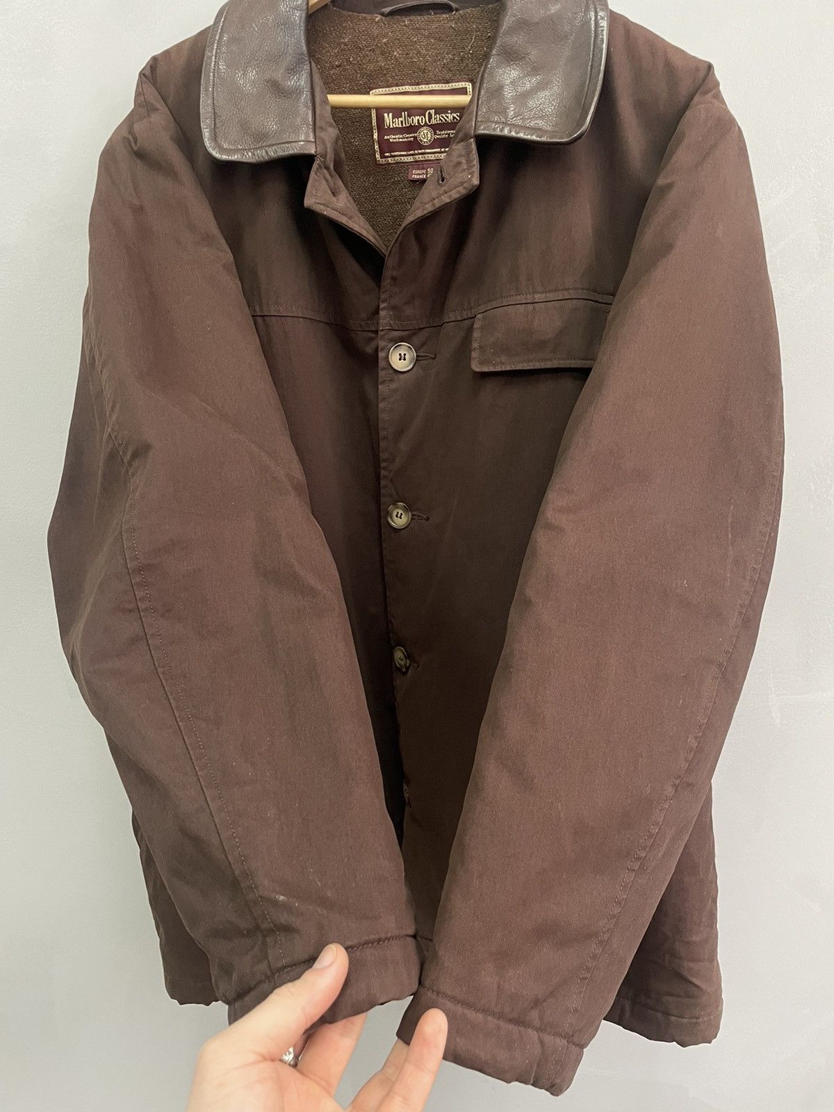 Marlboro × Marlboro Classics × Vintage Vintage Marlboro Classics Brown Jacket Made Italy Coat Size US M / EU 48-50 / 2 - 8 Thumbnail