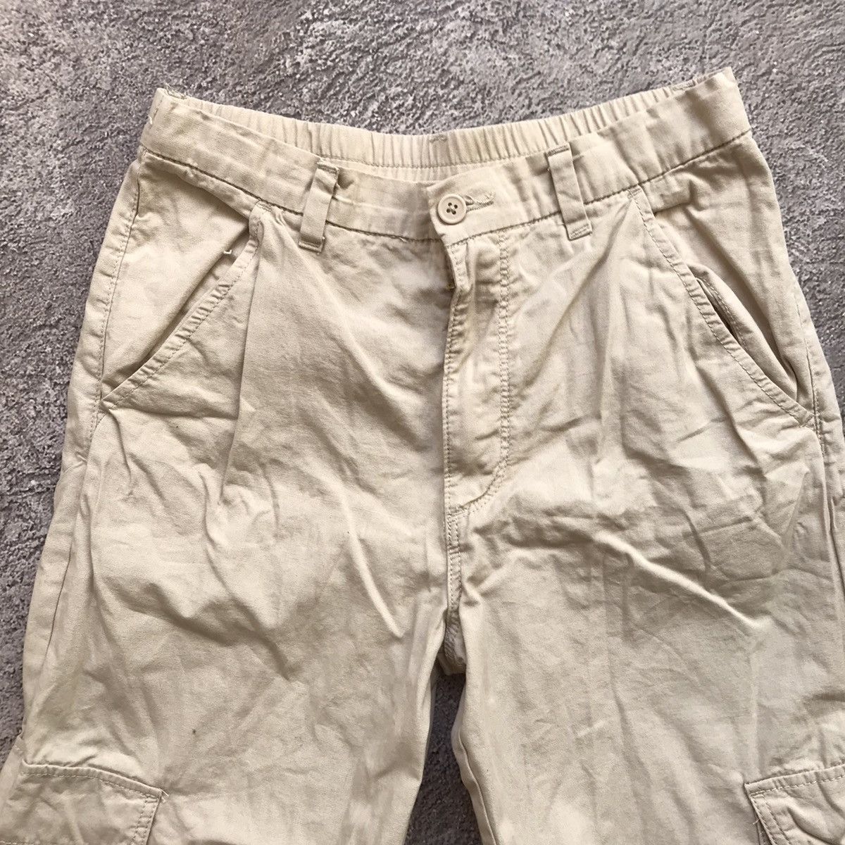 Vintage Vintage Y2K Baggy Cargo Pants Tan Distressed Workwear 28 Size 28" / US 6 / IT 42 - 5 Thumbnail