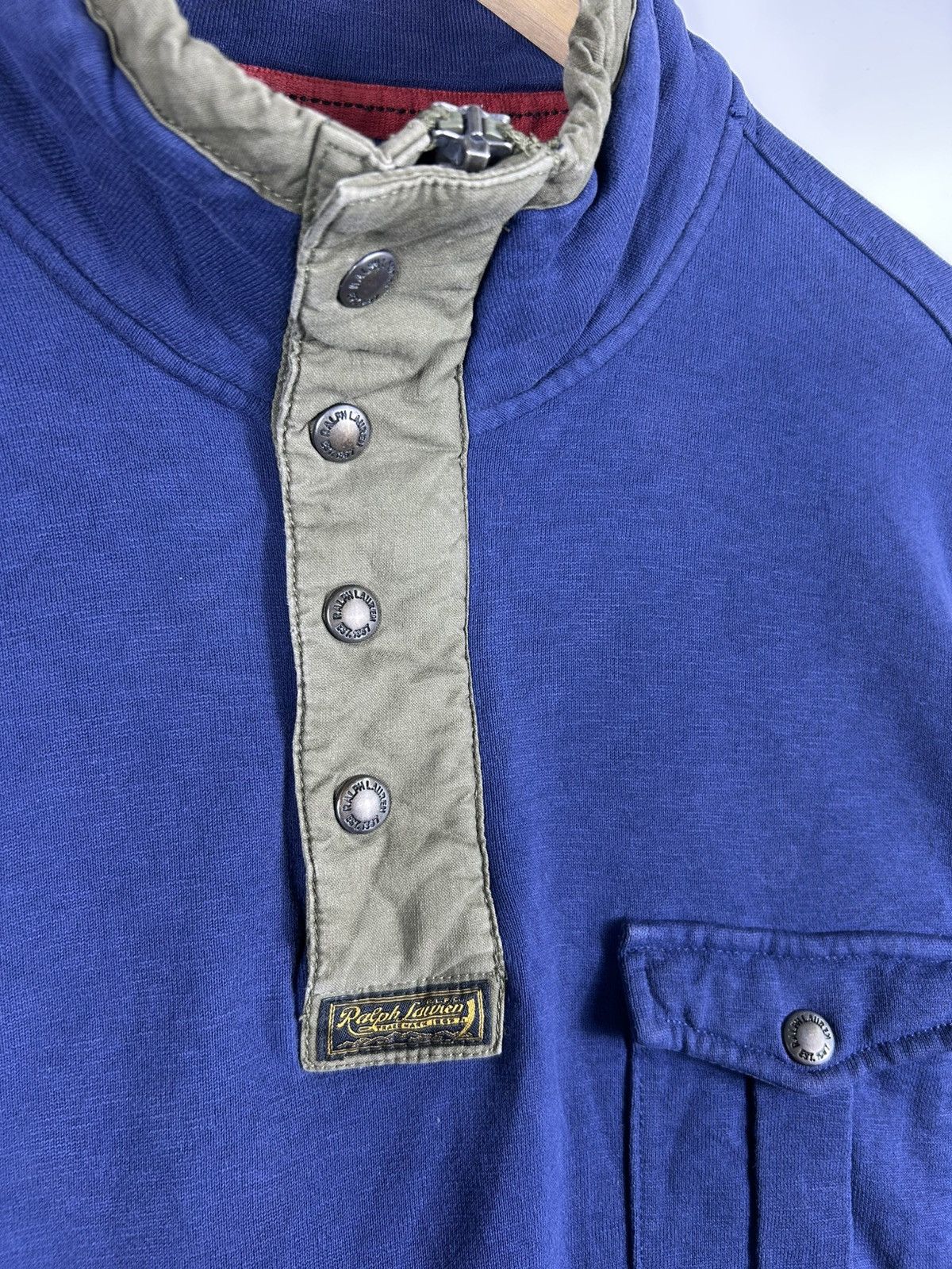 Polo Ralph Lauren ⚡️Vintage Y2K Polo Ralph Lauren Half Zipper Sweatshirt Size US XXL / EU 58 / 5 - 6 Thumbnail