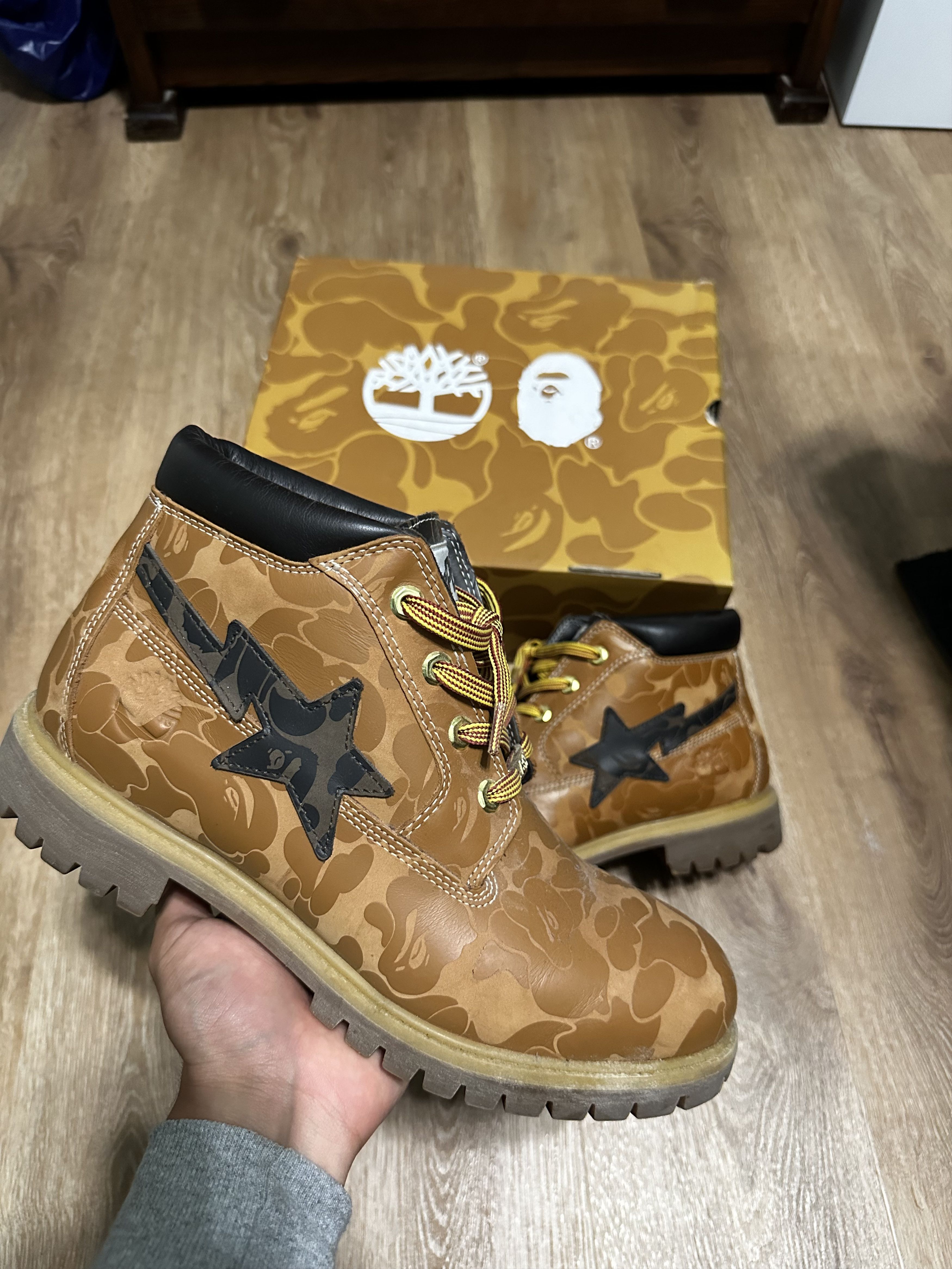 Bape × Timberland Bape X Timberland Chukka Classic Boot Wide ‘Wheat’ Size US 10.5 / EU 43-44 - 1 Thumbnail