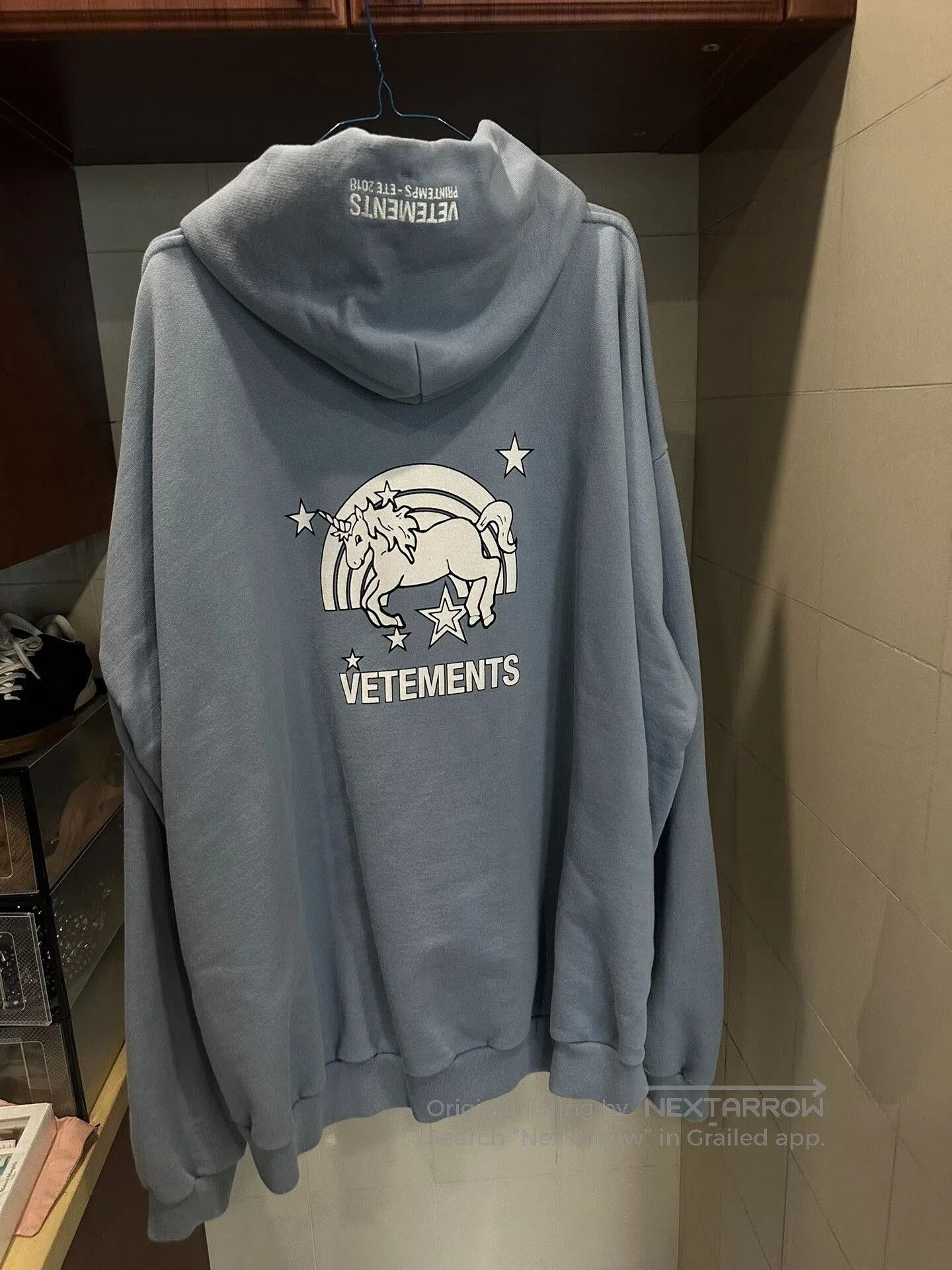 Vetements vetements unicorn hoodie in misty blue. Size US L / EU 52-54 / 3 - 2 Thumbnail