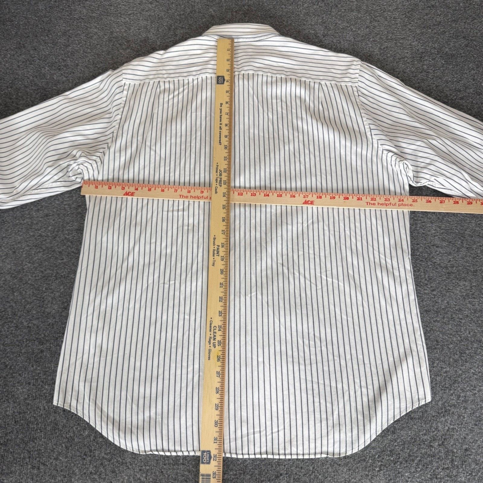 Banana Republic Banana Republic Mens XL White Blue Striped Button Up LS Size US XL / EU 56 / 4 - 5 Thumbnail