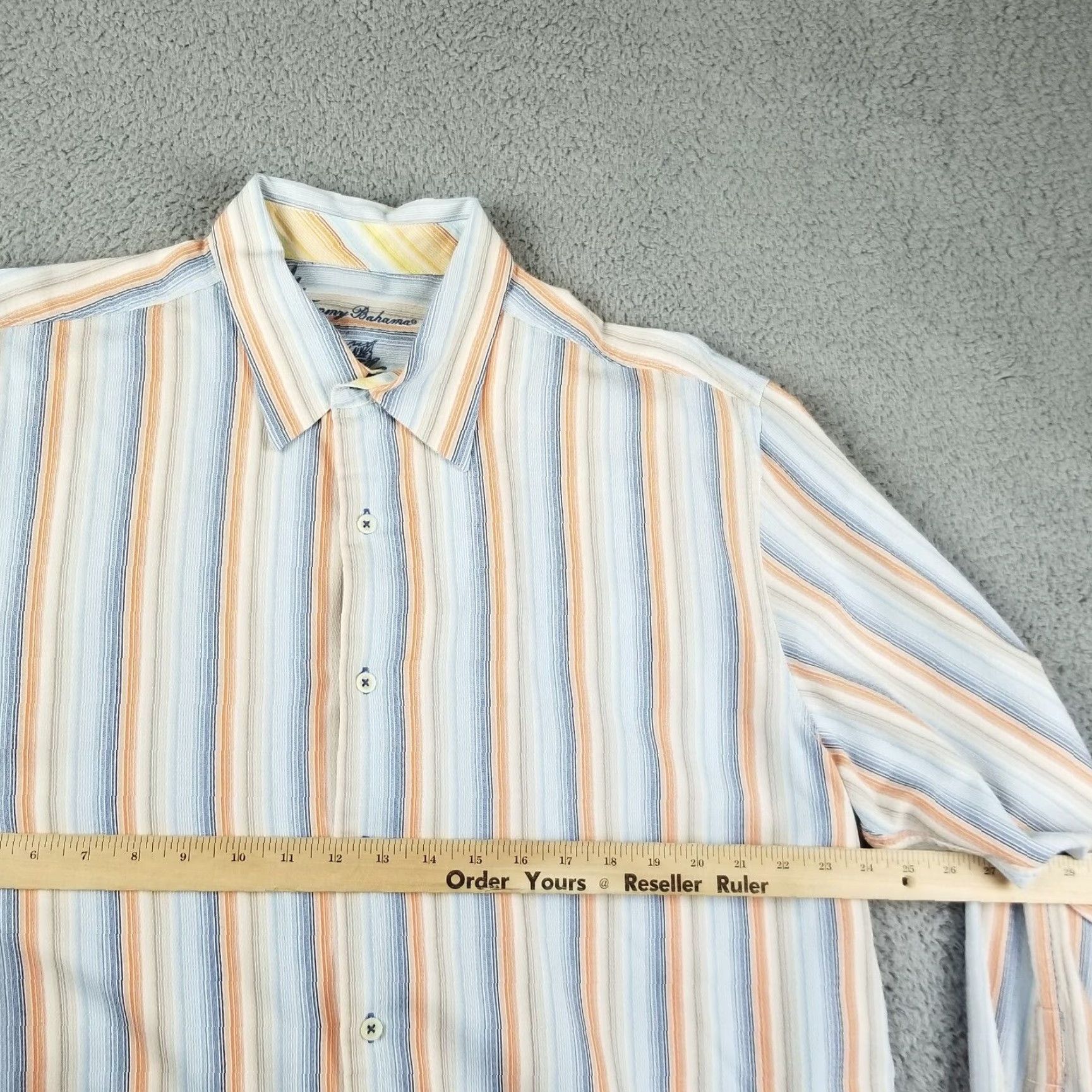 Tommy Bahama VINTAGE Tommy Bahama Button-Down Shirt Long Sleeve XL Rainbow Striped Mens Size US XL / EU 56 / 4 - 6 Thumbnail