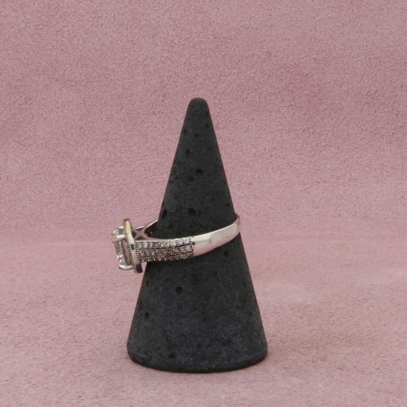 Sterling Silver sterling silver round-cut cz halo ring size 7 Size ONE SIZE - 2 Thumbnail