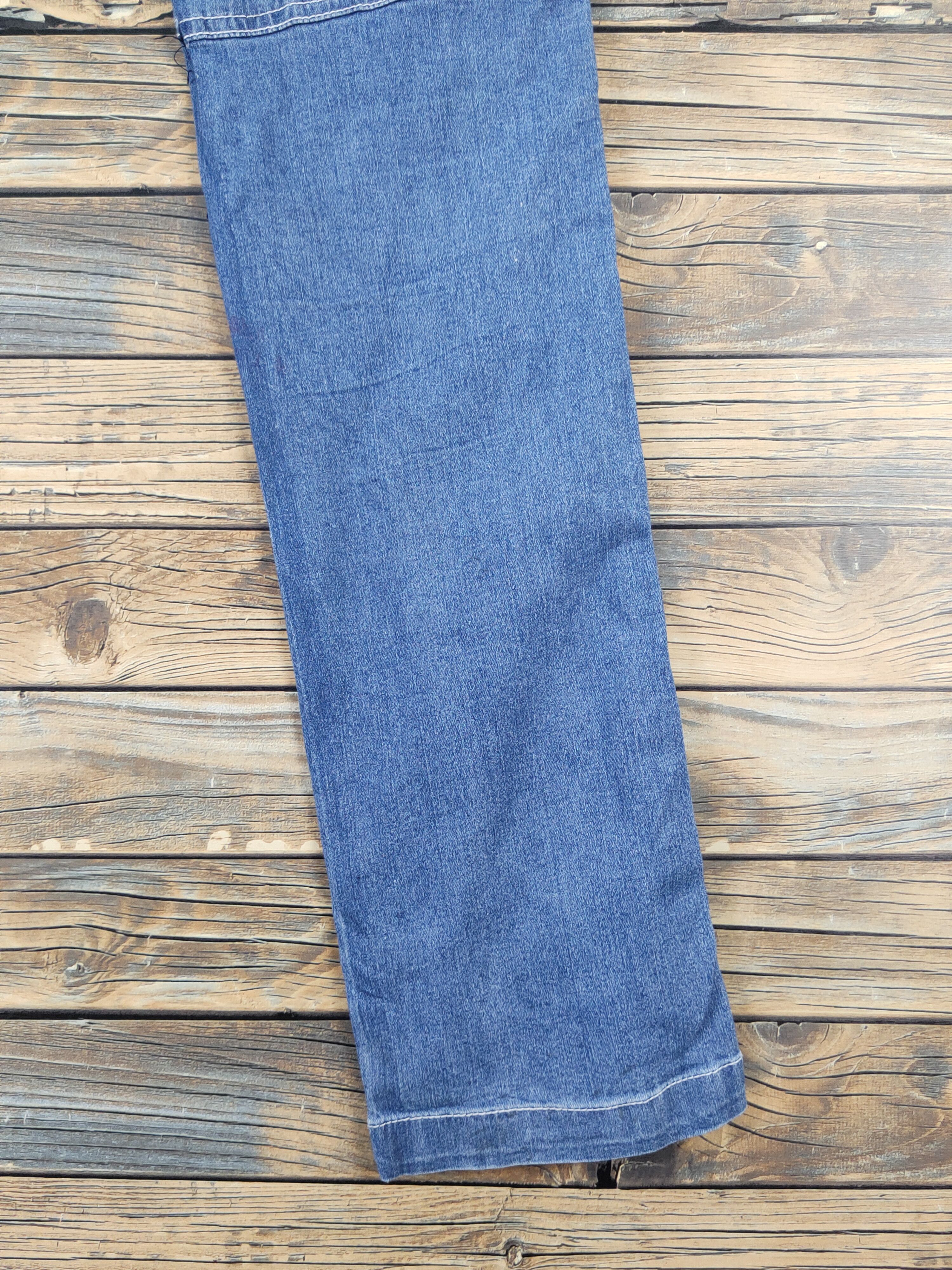 Japanese Brand Tora Blue Distressed Ripped multipocket denim Jeans #W1963 Size US 32 / EU 48 - 14 Thumbnail