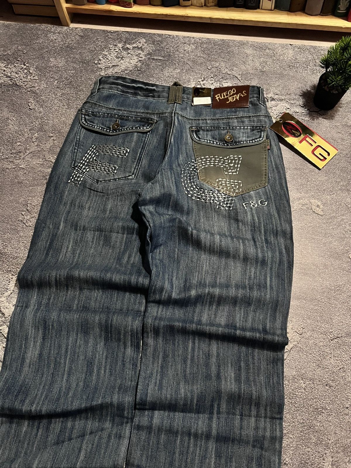Vintage Y2K Archive Baggy Fit Jeans – Vintage Drip Avan-Garde 90s Size US 34 / EU 50 - 3 Thumbnail