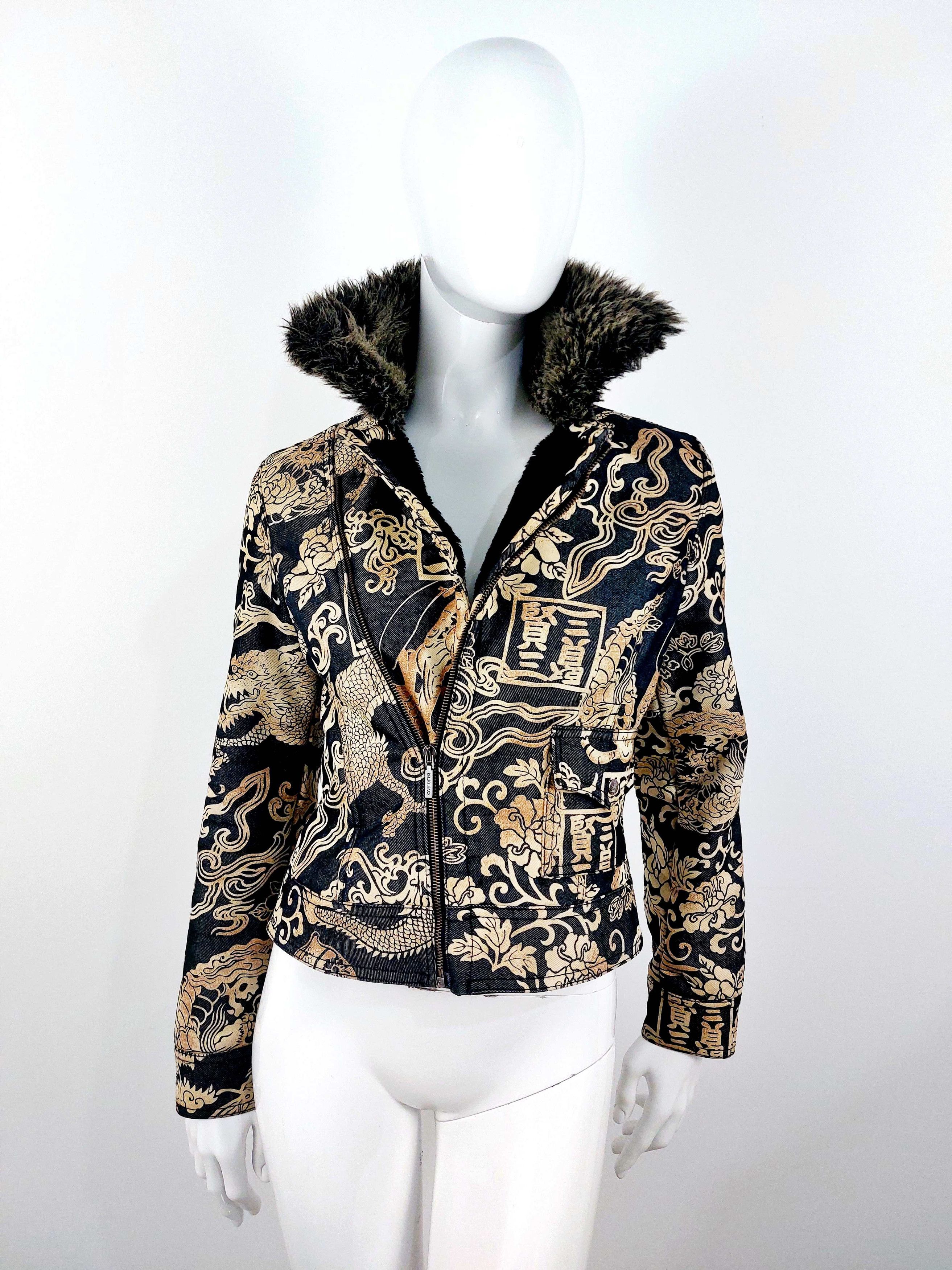 Kenzo Kenzo Jeans Japanese Asian Dragon Faux Fur Coat Jacket Size S / US 4 / IT 40 - 2 Thumbnail