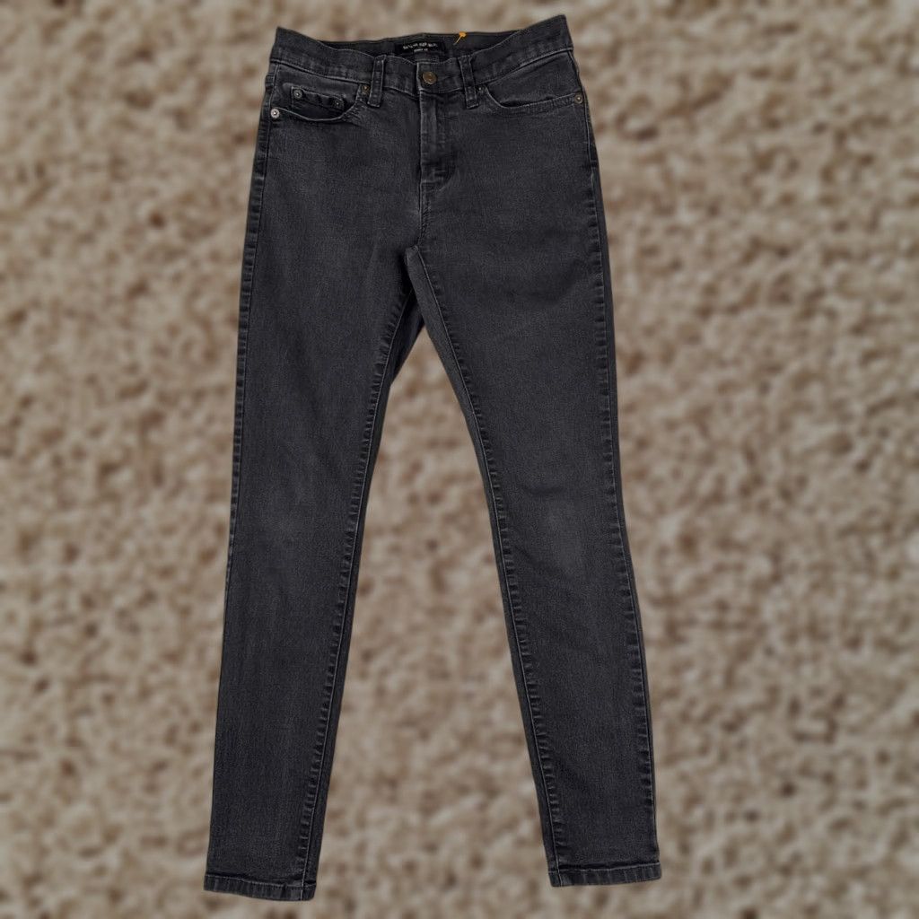 Banana Republic Banana Republic Women's Jeans Skinny Fit Mid Rise Black Denim 26x27 Cotton Stretch 2010s Fall Winter Girls Size 26" / US 2 / IT 38 - 1 Thumbnail