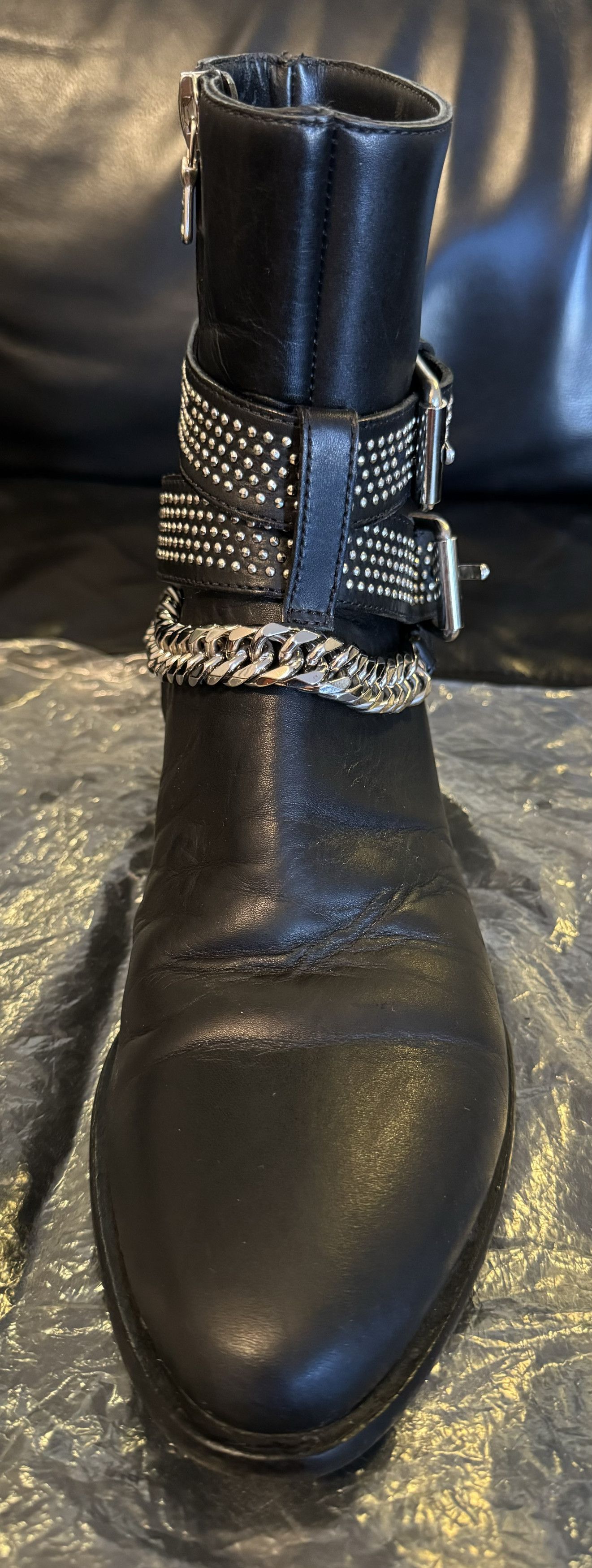 Amiri AMIRI MOTO CHAIN LTHR BOOT Size US 7.5 / EU 40-41 - 8 Thumbnail