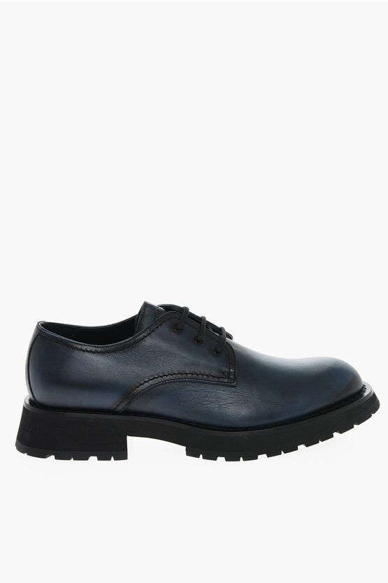 Alexander McQueen o1y1024 Laced Shoes in Midnight Blue Size US 11 / EU 44 - 2 Thumbnail