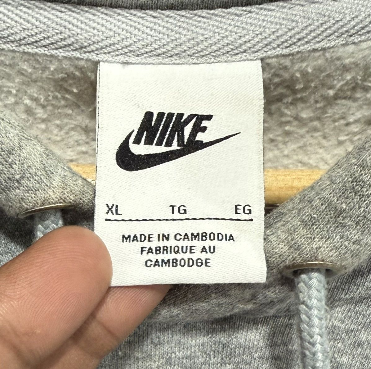 Nike Nike Club Fleece Logo Pullover Hoodie Sweatshirt Gray Mens Size US XL / EU 56 / 4 - 8 Thumbnail
