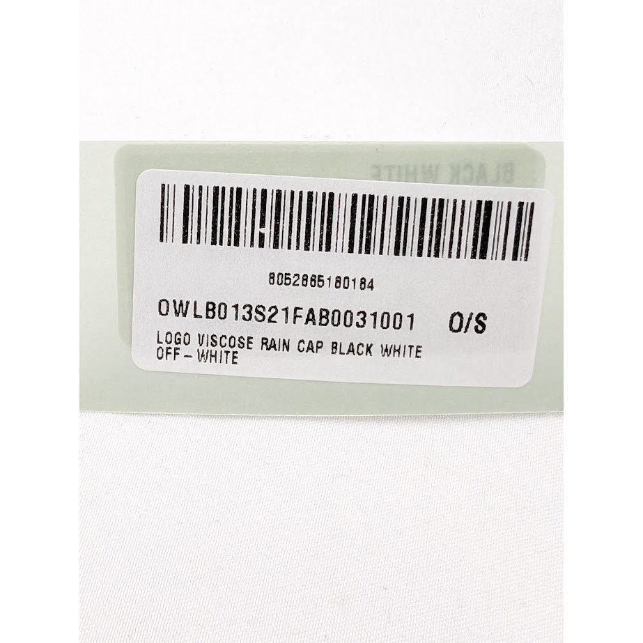Off-White o1rshd1 Size: OS Logo Viscose Rain Cap in Black / White Size ONE SIZE - 25 Thumbnail