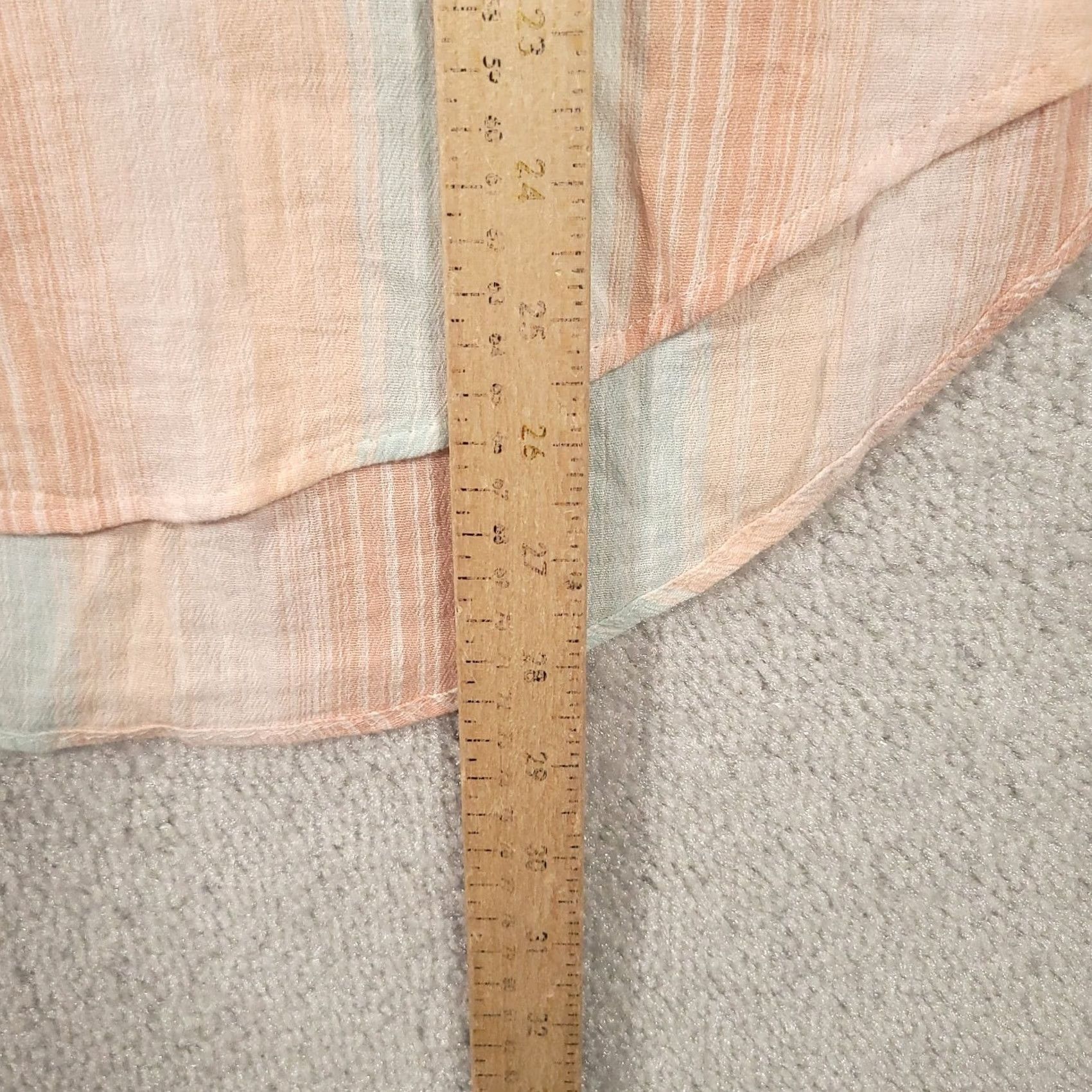 Lucky Brand Lucky Brand Popover Top Striped Roll Tab Long Sleeve Beachy Small Henley Shirt Women XS- Regular? Size S / US 4 / IT 40 - 6 Thumbnail