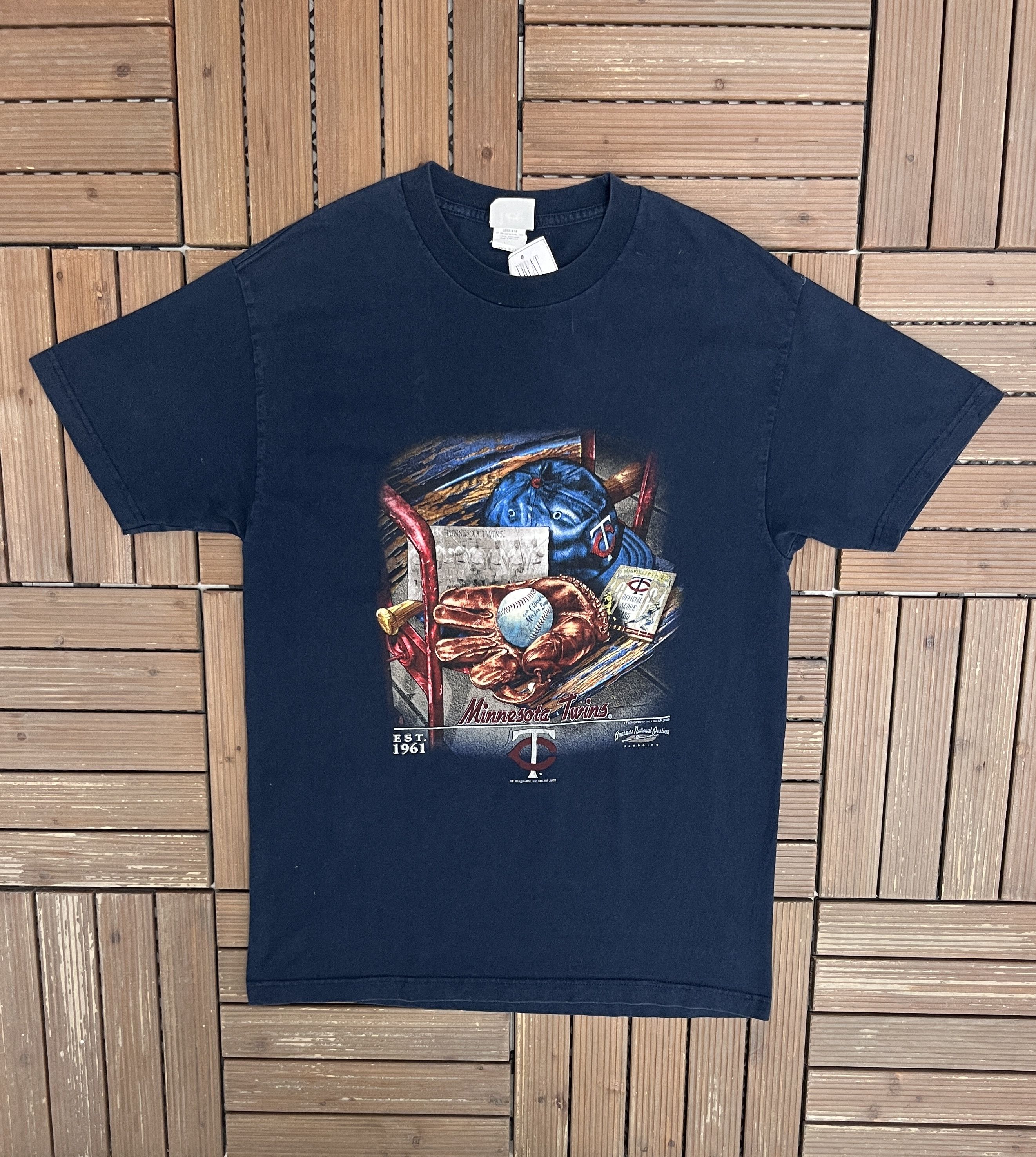 Vintage Minnesota Twins Vintage Blue T-Shirt Tee Size US L / EU 52-54 / 3 - 1 Thumbnail