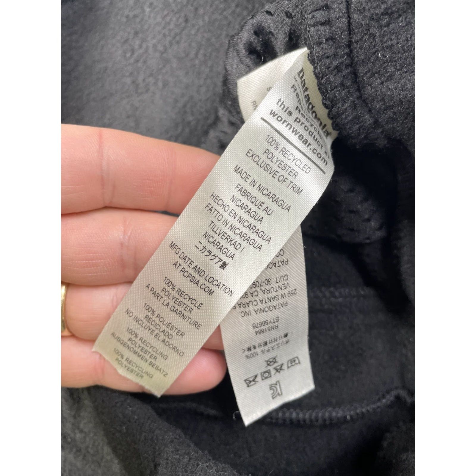 Patagonia Patagonia Slim Synchilla Fleece Pants Men's XL Black 56676 Size US 36 / EU 52 - 6 Thumbnail