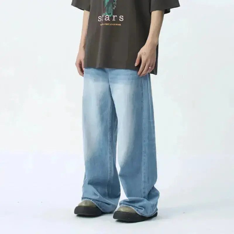 Wide Leg Casual Simple Style Jeans Pants