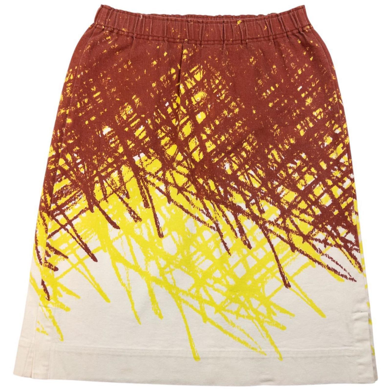 Issey Miyake Vintage Issey Miyake Me Scribble Print Skirt Womens Size W30 Size 32" / US 10 / IT 46 - 1 Thumbnail