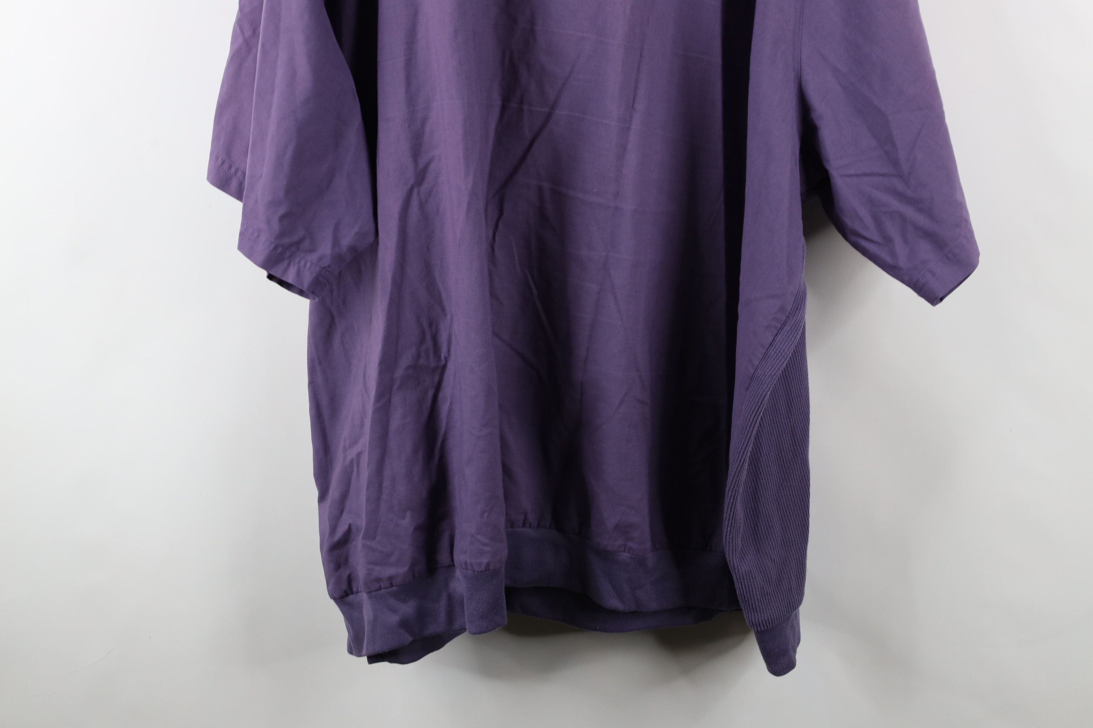 Vintage Vintage 90s Streetwear Ribbed Pullover Polo Shirt Purple Size US XXL / EU 58 / 5 - 11 Thumbnail
