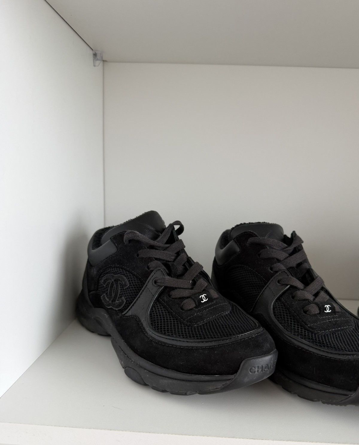 Chanel Chanel black and gray sneakers Size US 6.5 / IT 36.5 - 2 Thumbnail