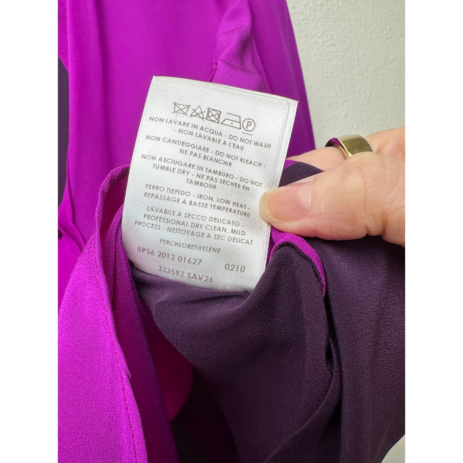 Stella McCartney Stella McCartney Blouse Purple Women US10 100% Silk Size L / US 10 / IT 46 - 9 Thumbnail