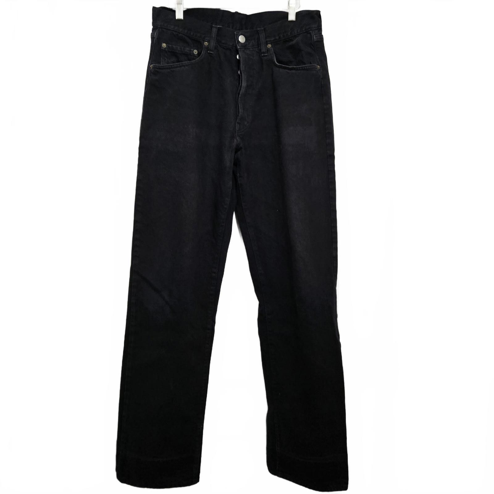 Replay Replay Jeans Men's 33 Black Dark Denim Straight Leg Vintage Size US 33 - 1 Thumbnail