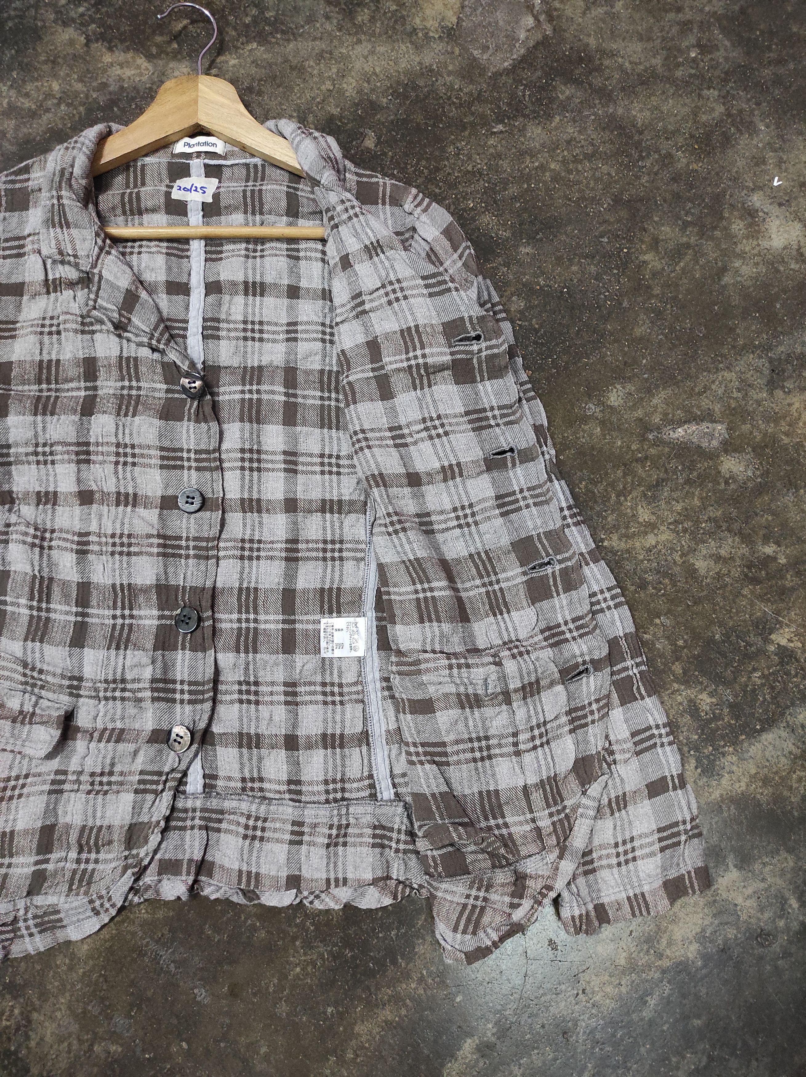 Issey Miyake PLANTATION PLAID COAT JACKET Size M / US 6-8 / IT 42-44 - 2 Thumbnail