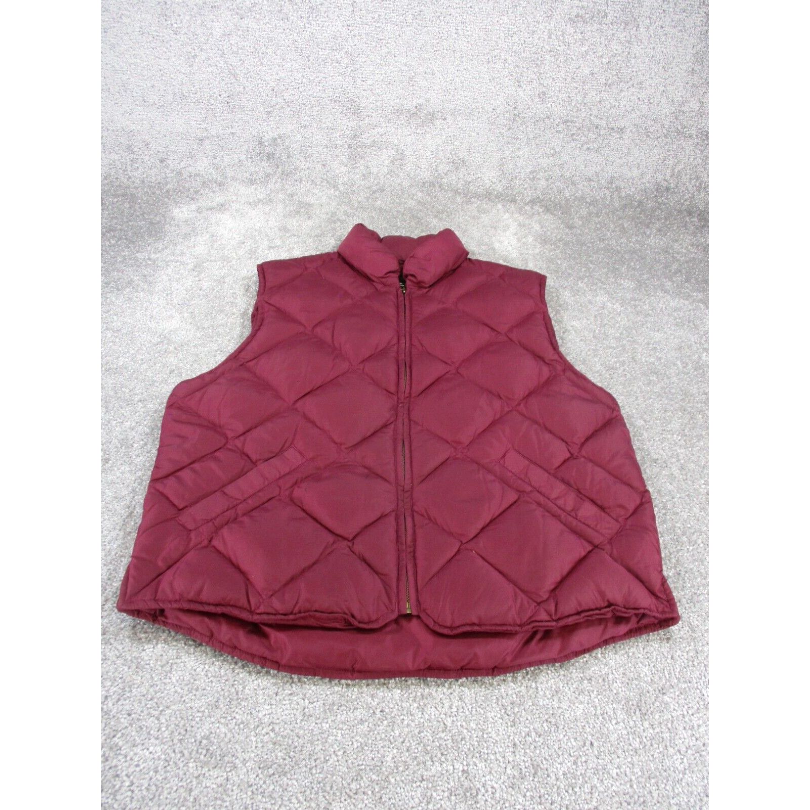 Eddie Bauer Eddie Bauer Puffer Vest Womens Large Burgundy Red Down Fill ...