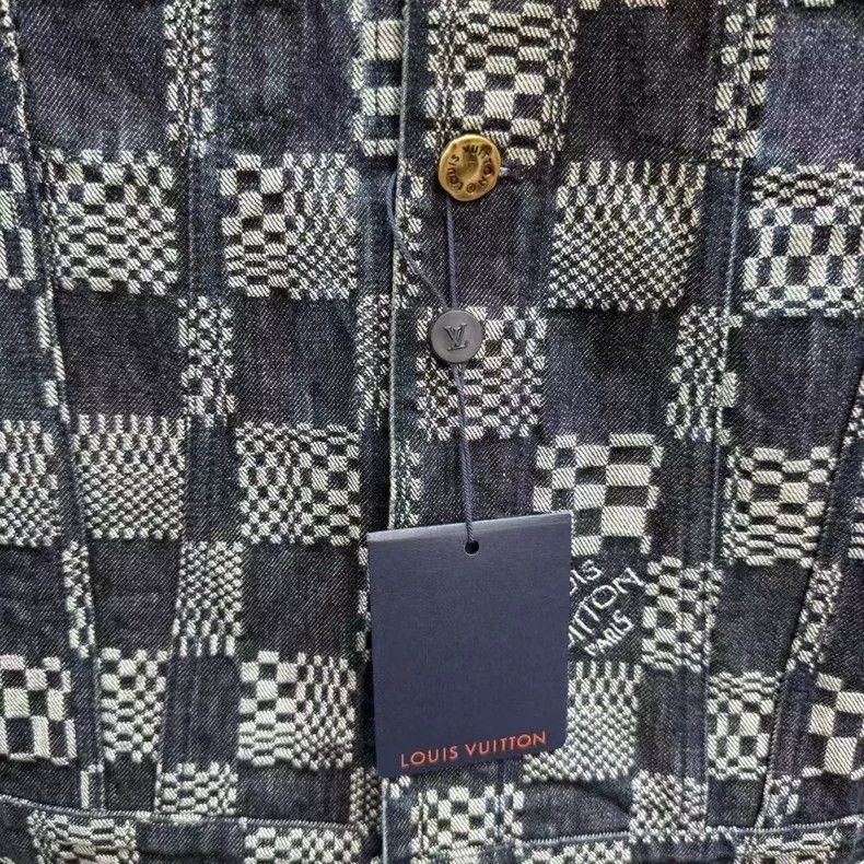 Louis Vuitton Louis Vuitton Checkerboard single-breasted denim jacket Size US M / EU 48-50 / 2 - 3 Thumbnail