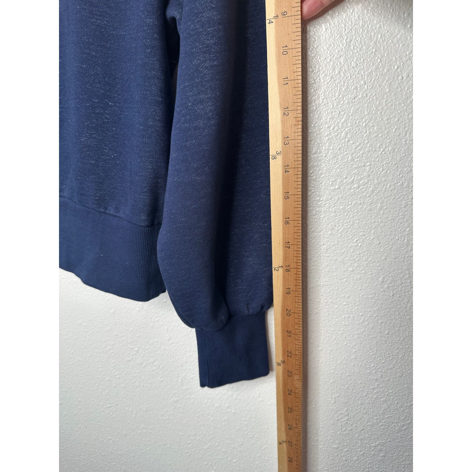 Anthropologie Maeve Navy Blue Visage Graphic Long Sleeve Sweatshirt S Size S / US 4 / IT 40 - 14 Thumbnail