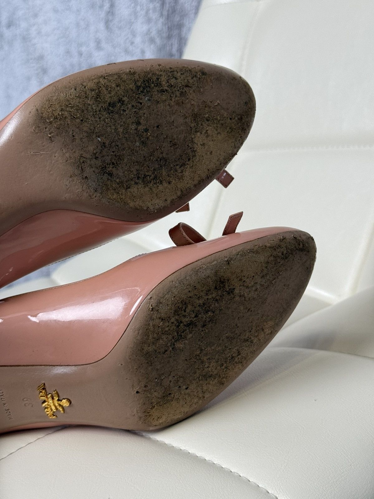Prada Prada Dusty Pink Patent Leather Bow Pumps Heels Shoes Size US 9 / IT 39 - 22 Thumbnail