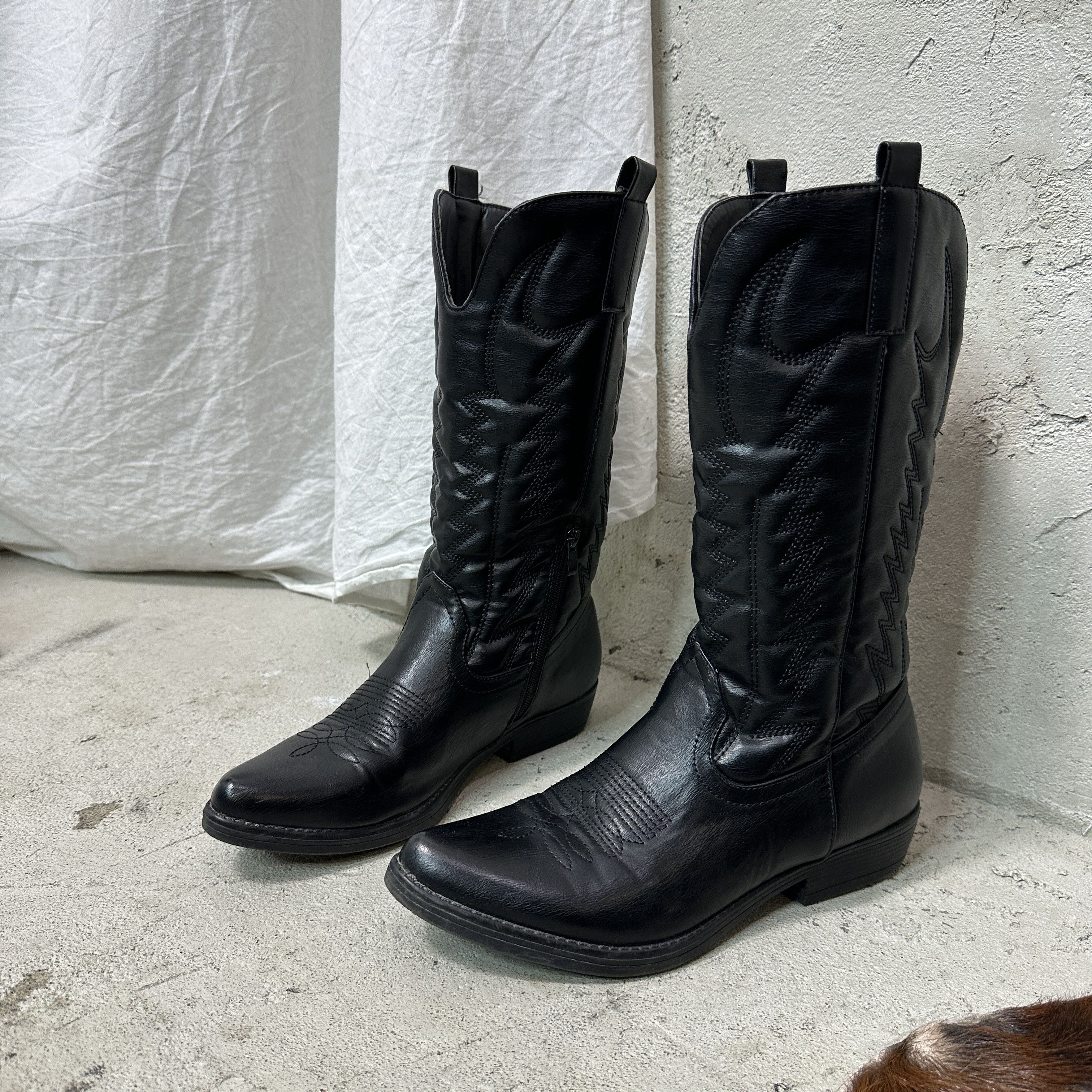 Vintage Vintage Western Faux Leather Cowboy Boots 00s Size US 10 / IT 40 - 3 Thumbnail