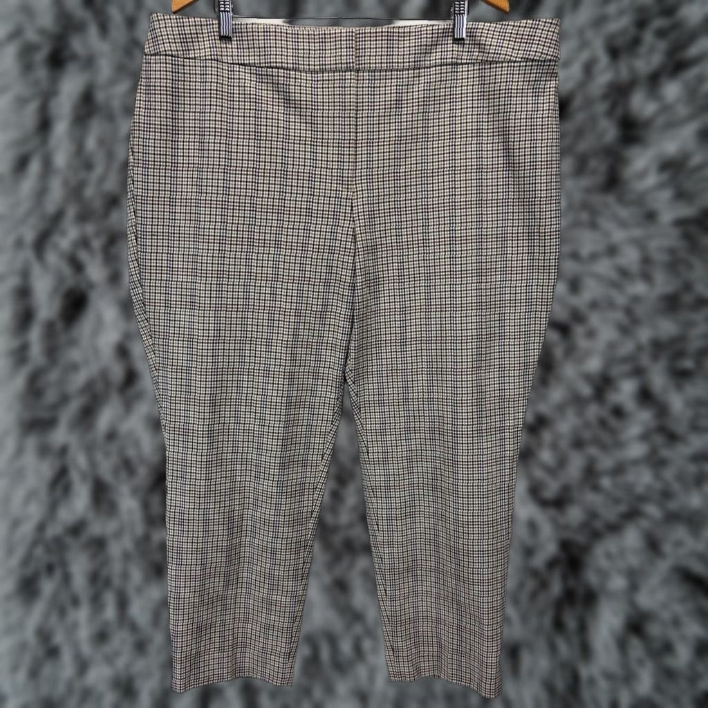 Talbots NEW Talbots Chatham Plaid Ankle Pants 24W Plus Women's Career Stretch Multicolor Size 42" / US 20 - 1 Thumbnail