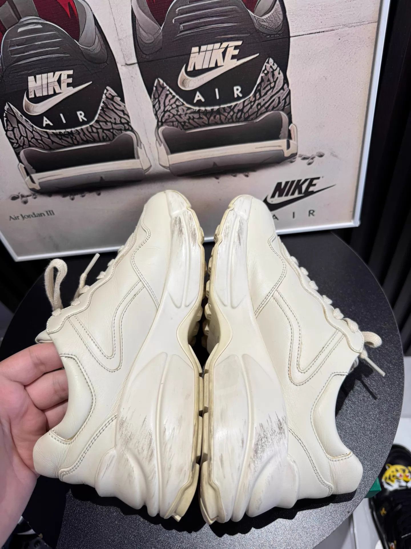 Gucci GUCCI Rhyton Retro Dad Sneaker Women's Ivory White Size US 6.5 / IT 36.5 - 5 Thumbnail