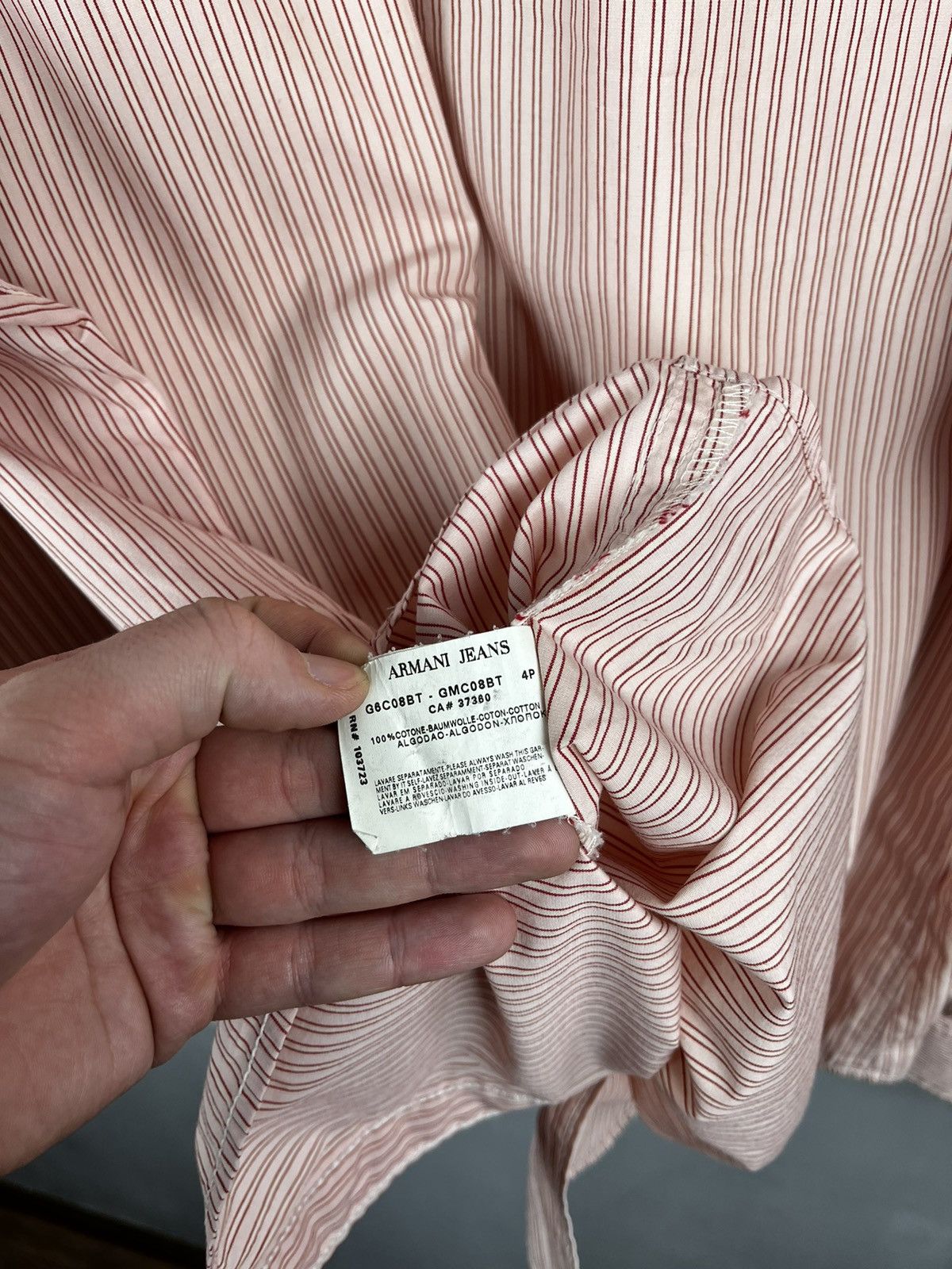 Armani × Giorgio Armani × Vintage Armani big logo shirt vintage Size US XL / EU 56 / 4 - 10 Thumbnail