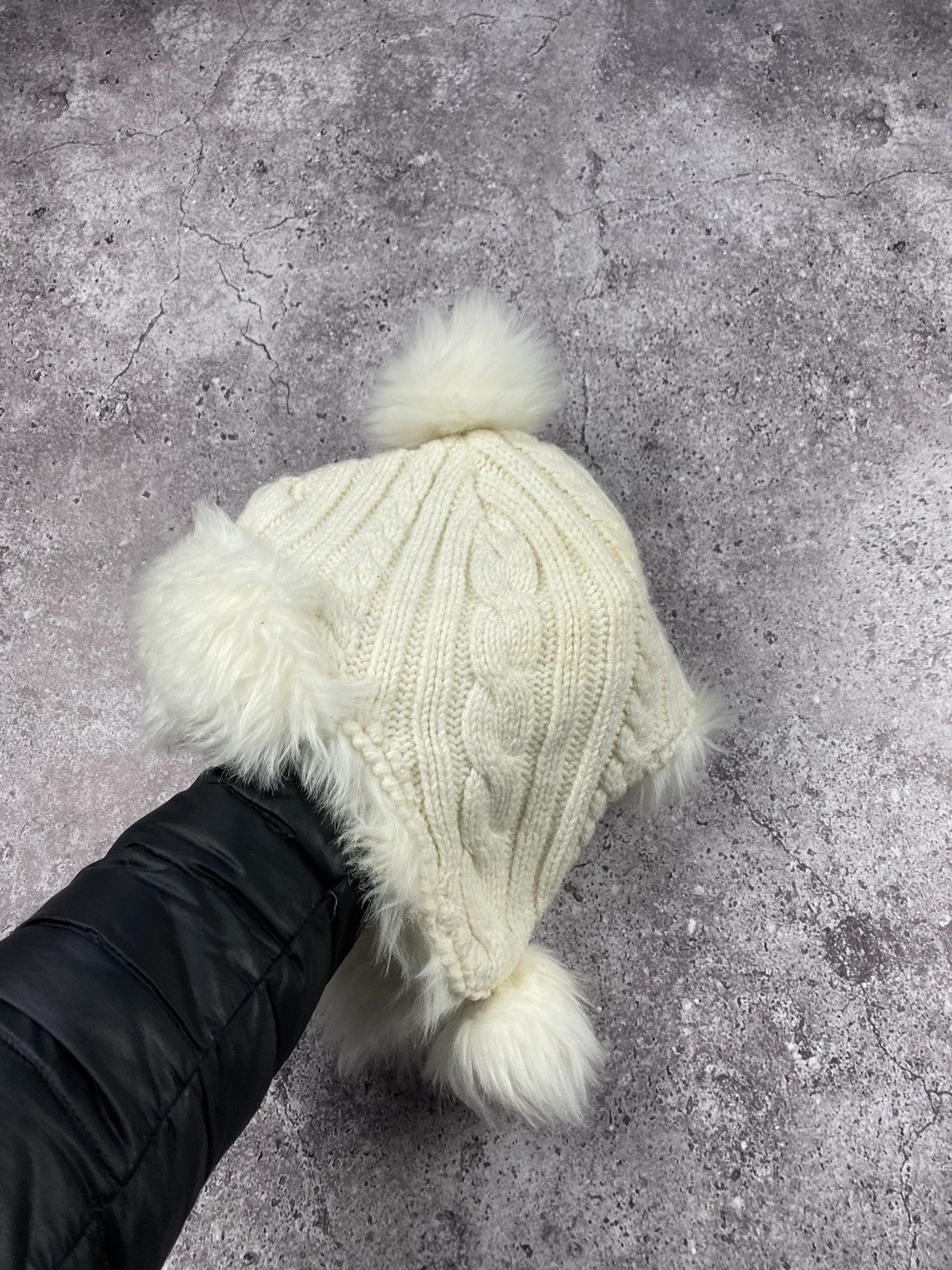 Japanese Brand × Vintage Y2K Faux Fur Ushanka Vintage Fuzzy Warm Trapper knitted Hat Size ONE SIZE - 4 Thumbnail