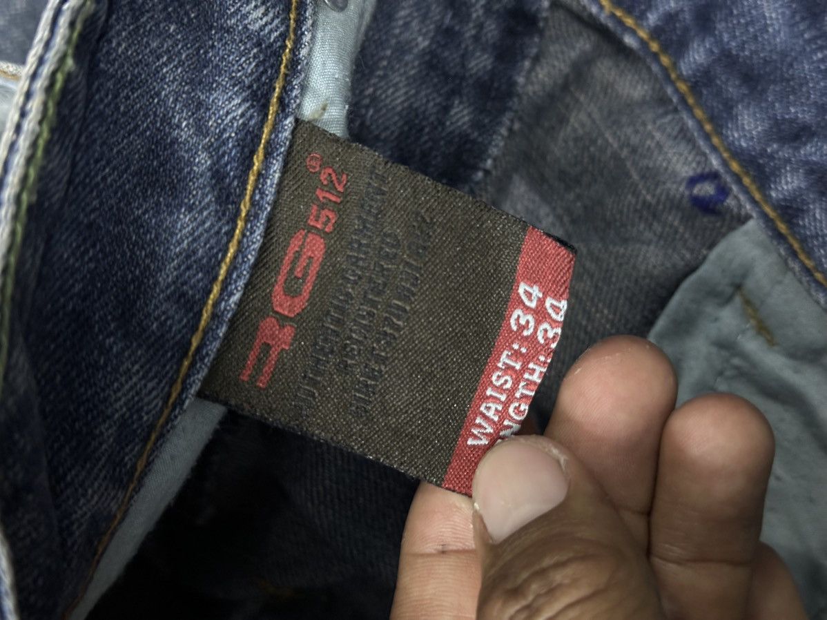Japanese Brand Designer RG Distressed Bartack Denim Pants Size US 36 / EU 52 - 7 Thumbnail