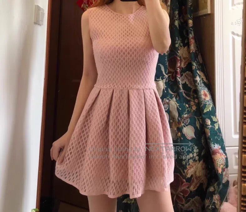 Dior Dior Light pink hollow embroidery round-neck sleeveless kn Size XS / US 0-2 / IT 36-38 - 7 Thumbnail