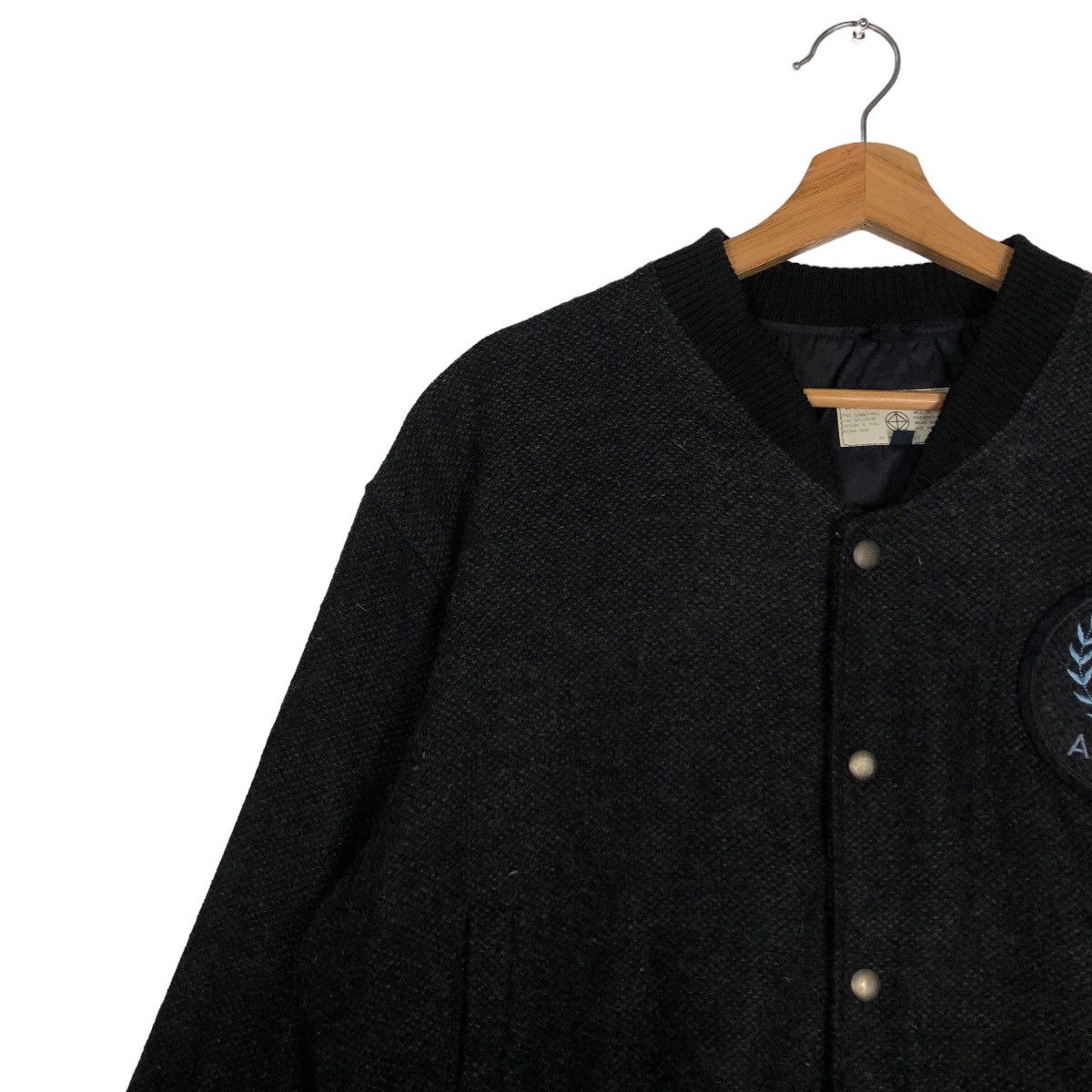Vintage 🔥90’s Herringbone Wool Bomber Jacket Inter Casual Milano Size US M / EU 48-50 / 2 - 7 Thumbnail