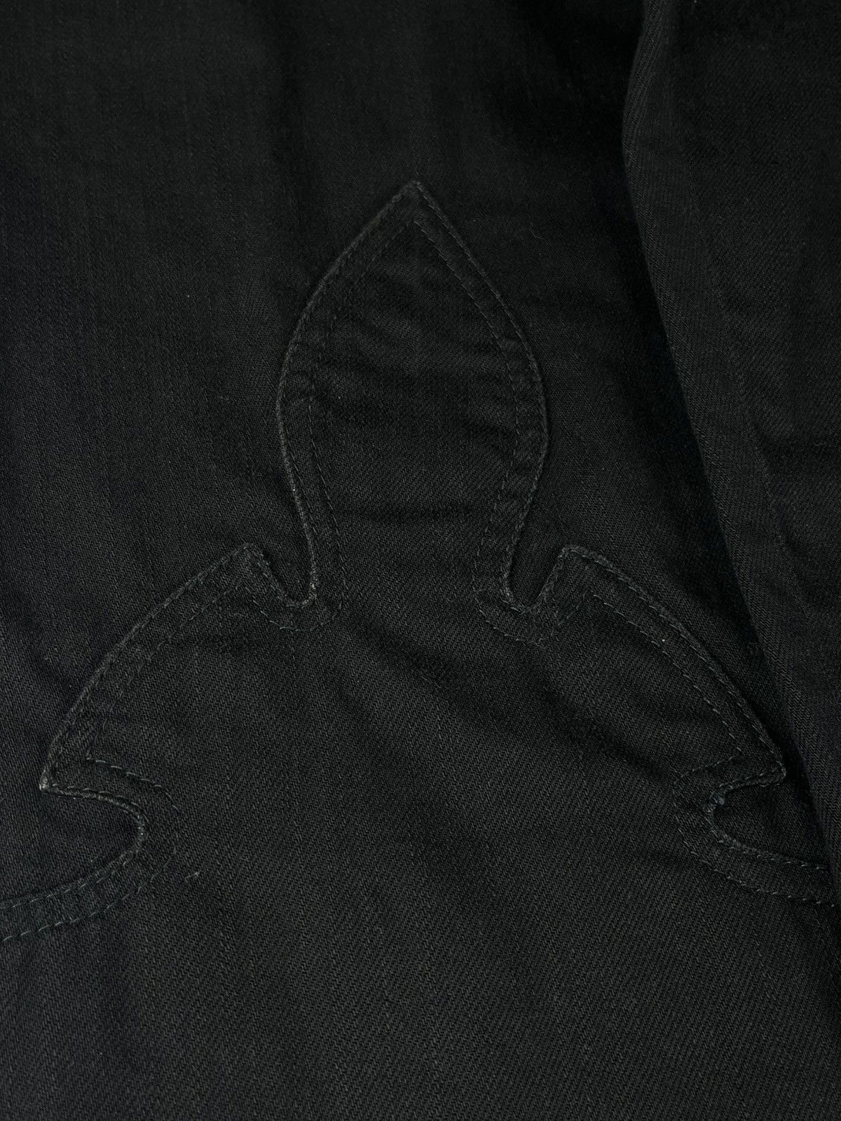 Chrome Hearts Chrome Hearts Fleur Knee Silver Flared Bootcut Denim Jeans Size US 31 - 11 Thumbnail