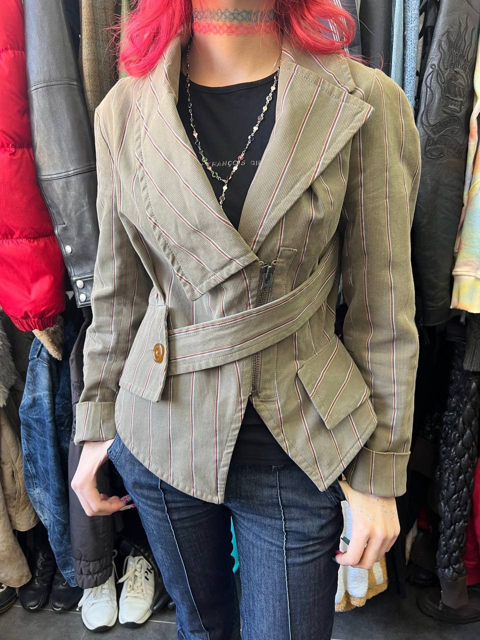 Vivienne Westwood Vintage Red Label Asymmetrical Cropped Blazer Size M / US 6-8 / IT 42-44 - 2 Thumbnail
