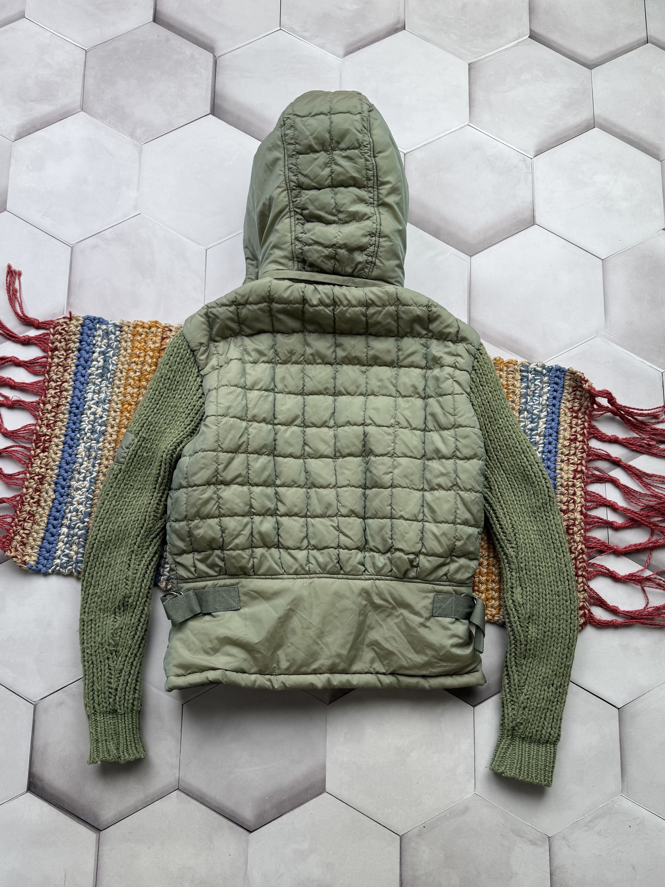 Japanese Brand Vintage Hooded Cropped Jacket With Knitted Sleeve Size M / US 6-8 / IT 42-44 - 6 Thumbnail