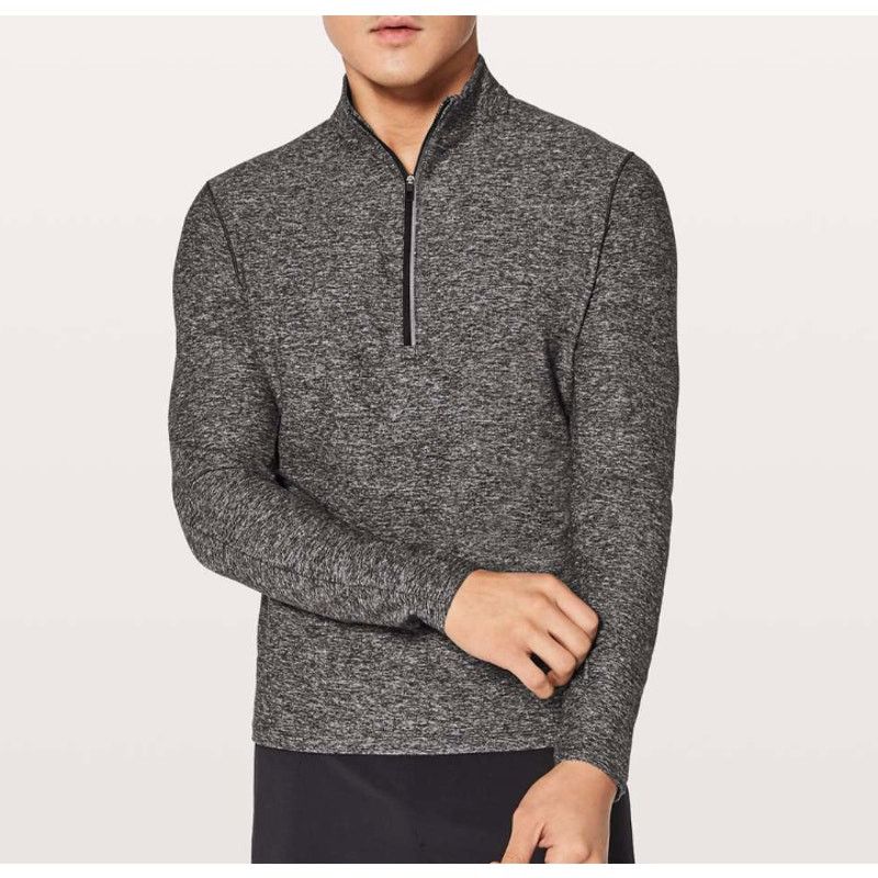 Lululemon Lululemon Surge Warm 1/2 Zip Pullover Heathered Black M3BJ8S Size US M / EU 48-50 / 2 - 1 Thumbnail