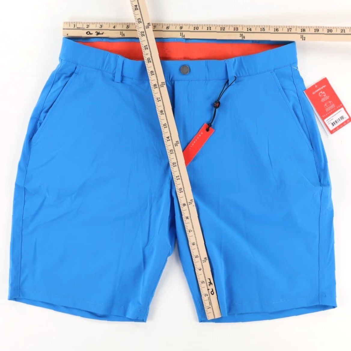 Vintage Redvanly High Stretch Hanover Nylon Woven Golf Shorts Blue Men's XL Size US 36 / EU 52 - 3 Thumbnail