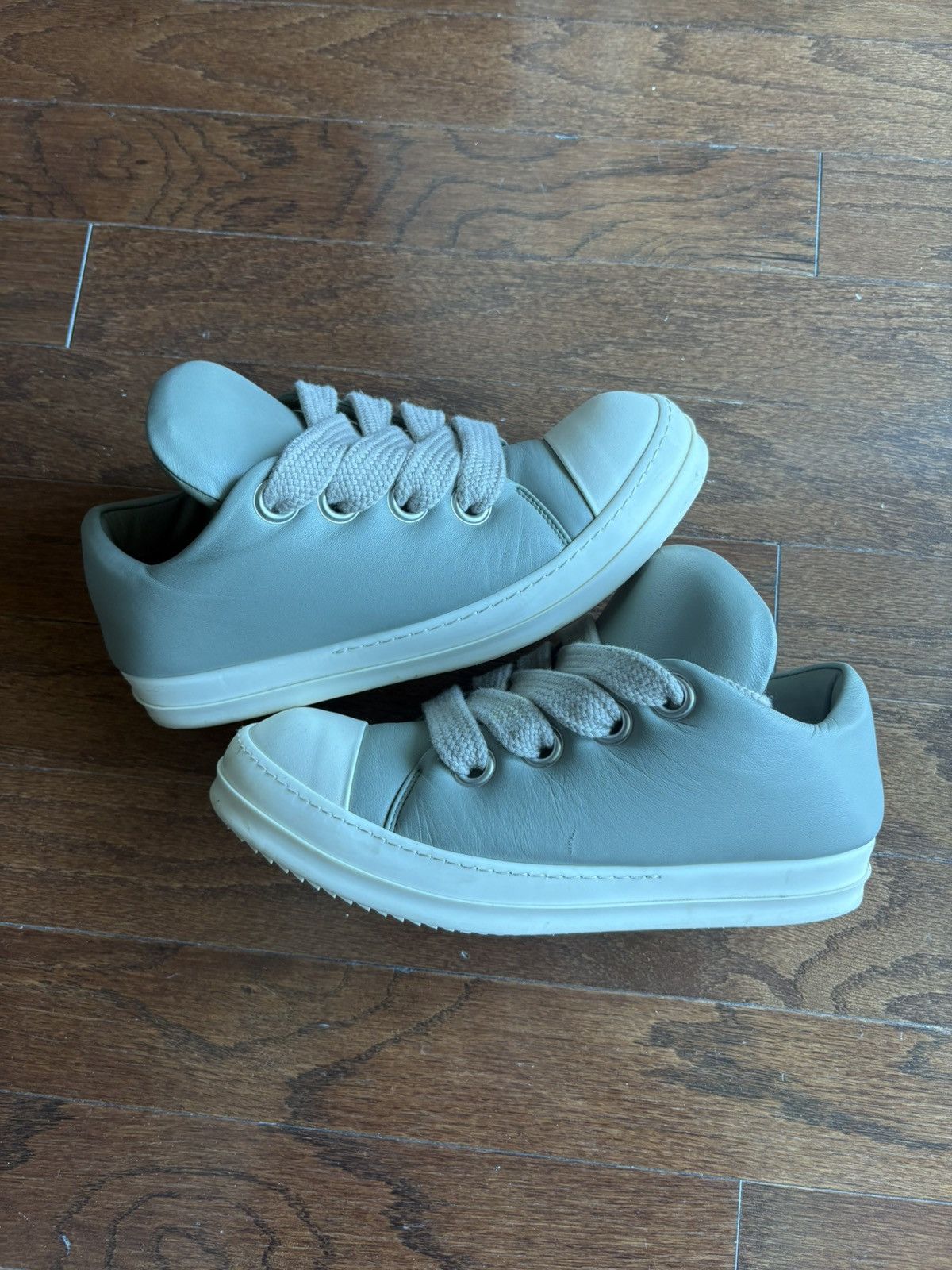 Rick Owens Rick Owens Padded Jumbo Lace Green Low Top Size US 9 / EU 42 - 1 Thumbnail