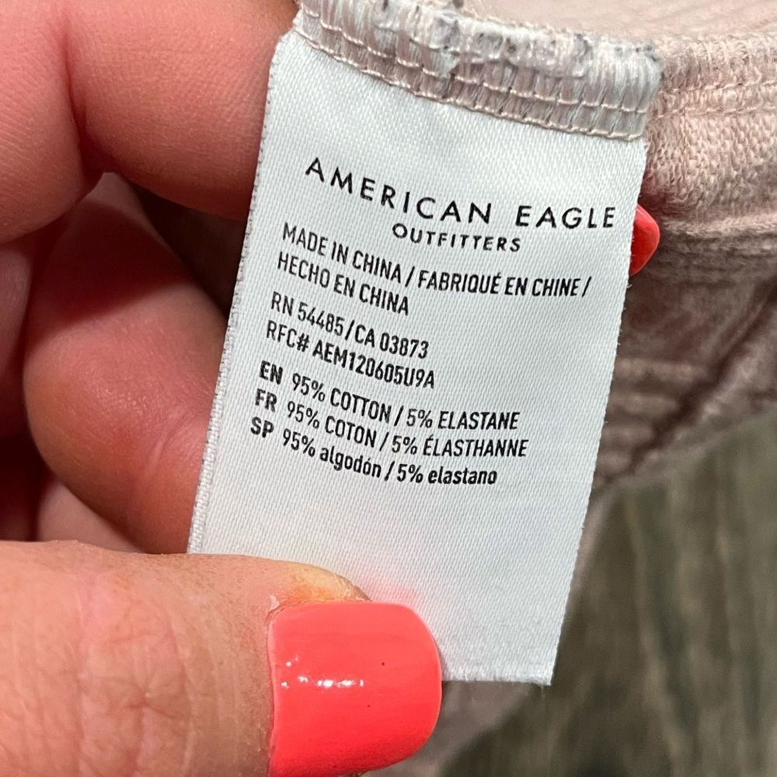 American Eagle Outfitters American Eagle Ribbed Tank Top Scoop Neck Stretch Size S / US 4 / IT 40 - 3 Thumbnail