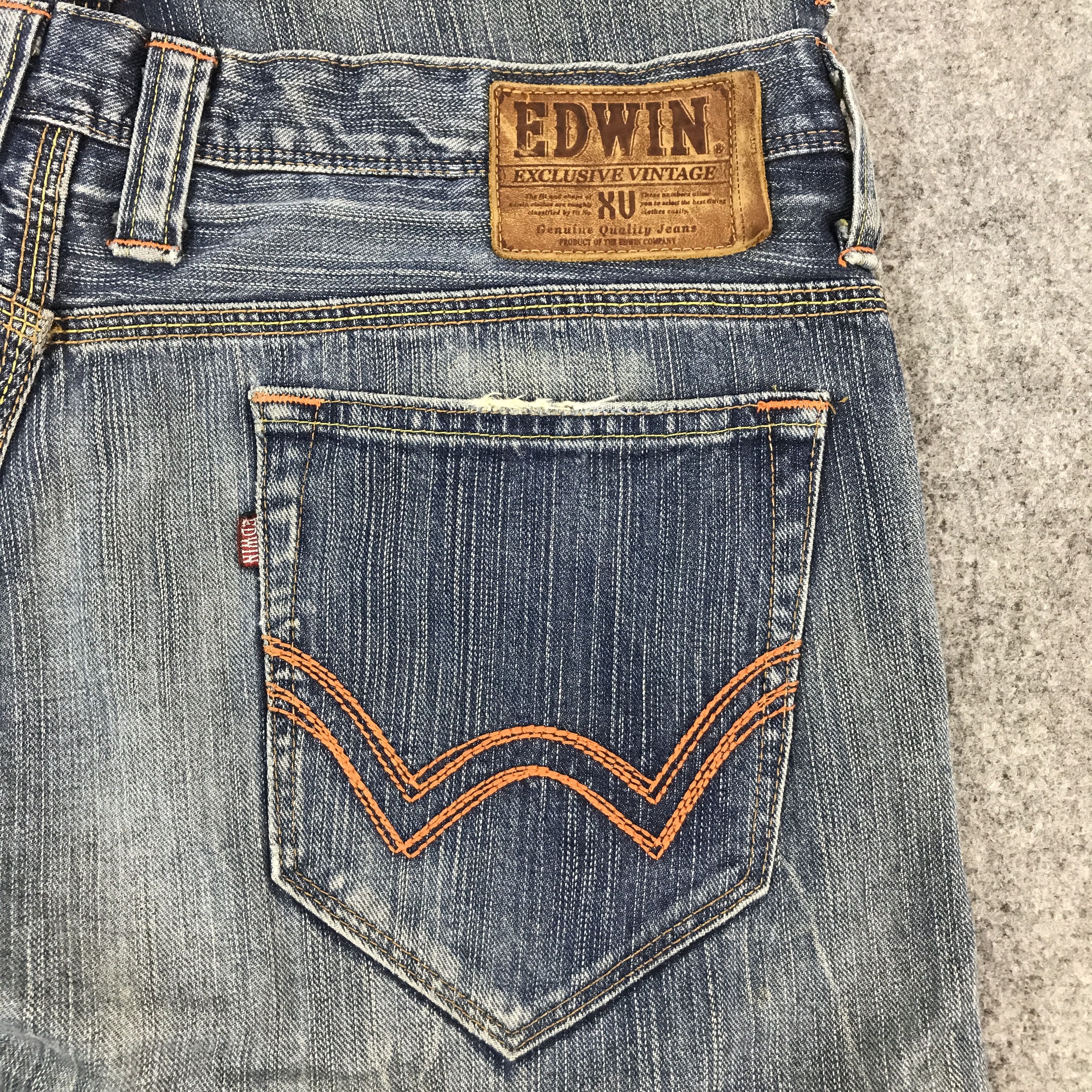 Japanese Brand BAGGY EDWIN JAPAN DOUBLE WAISH STYLE JEANS PANTS Size US 32 / EU 48 - 8 Thumbnail